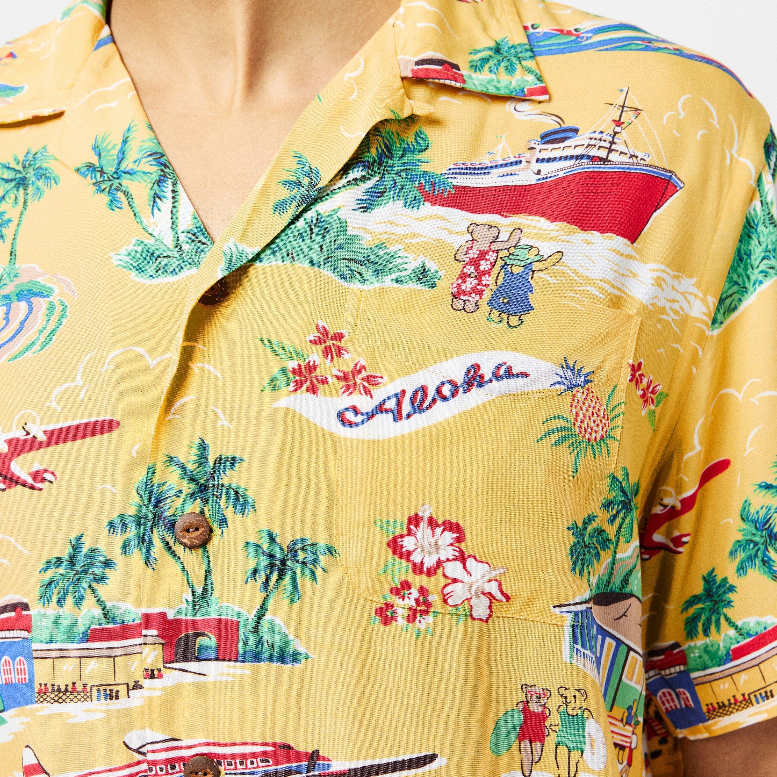 Holiday Bear - Polo Ralph Lauren - Men's Rayon Bear Short-Sleeve Patterned Shirt - 5