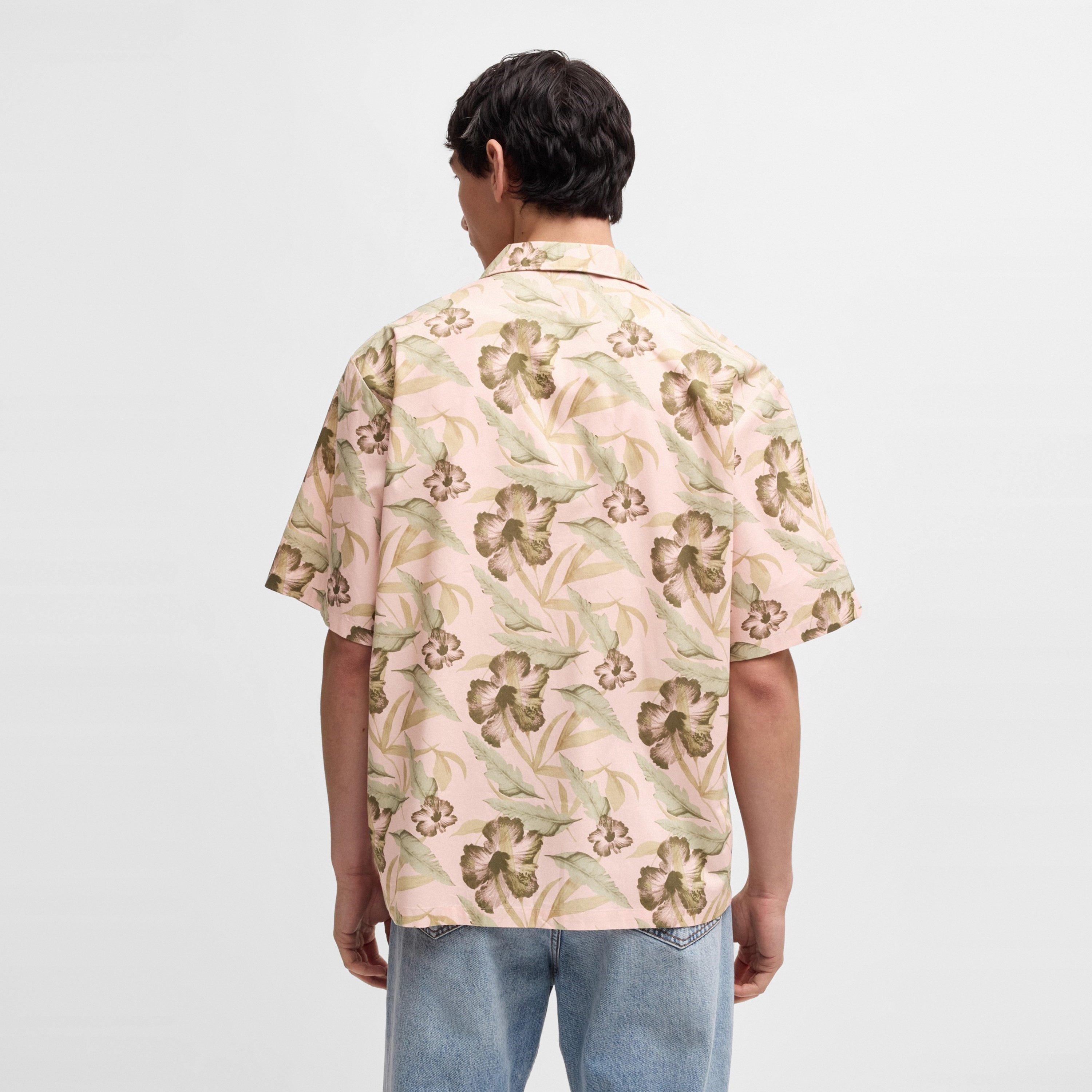 Pas Pink 680 - Hugo - Men's Eligino Short-Sleeve Patterned Shirt - 3