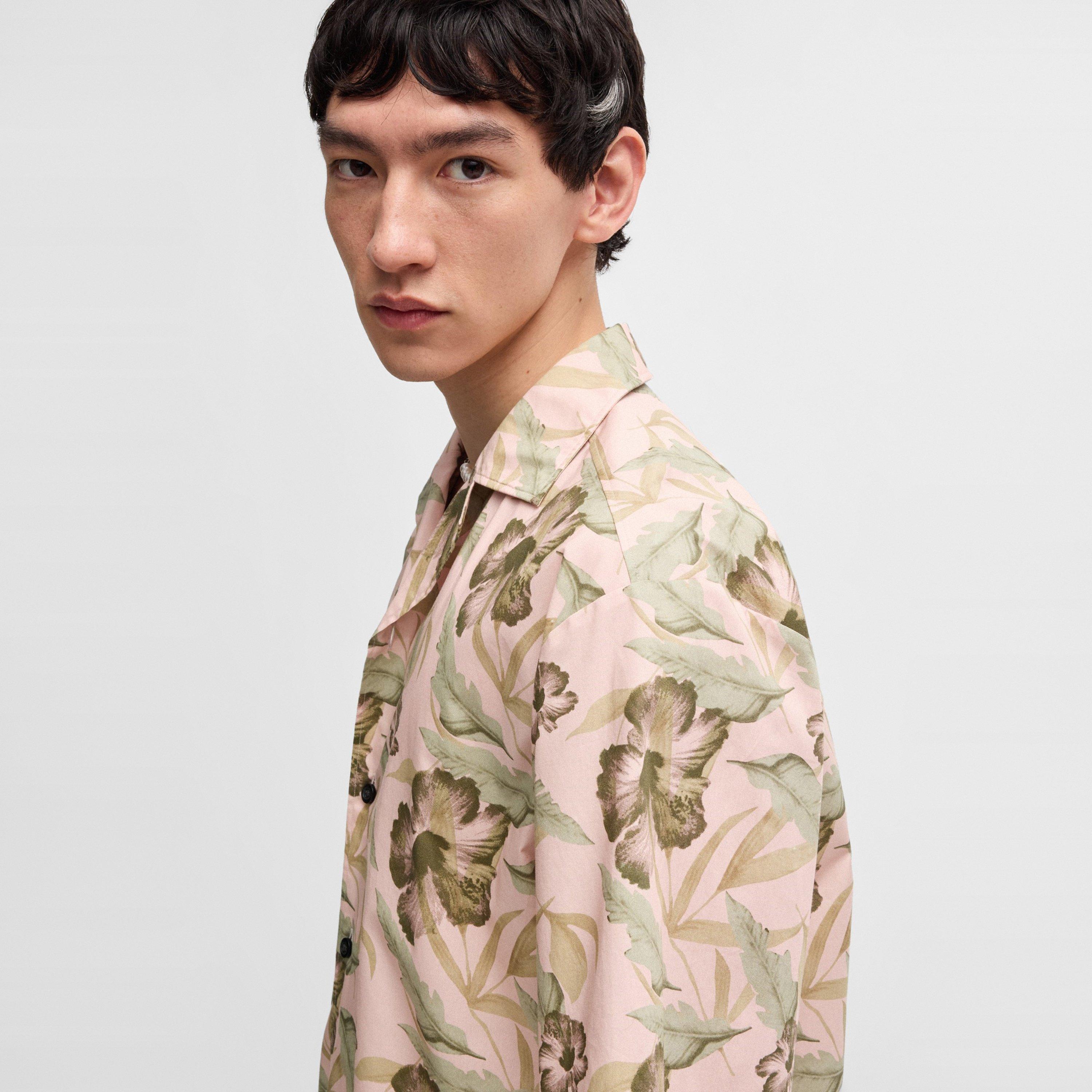 Pas Pink 680 - Hugo - Men's Eligino Short-Sleeve Patterned Shirt - 4