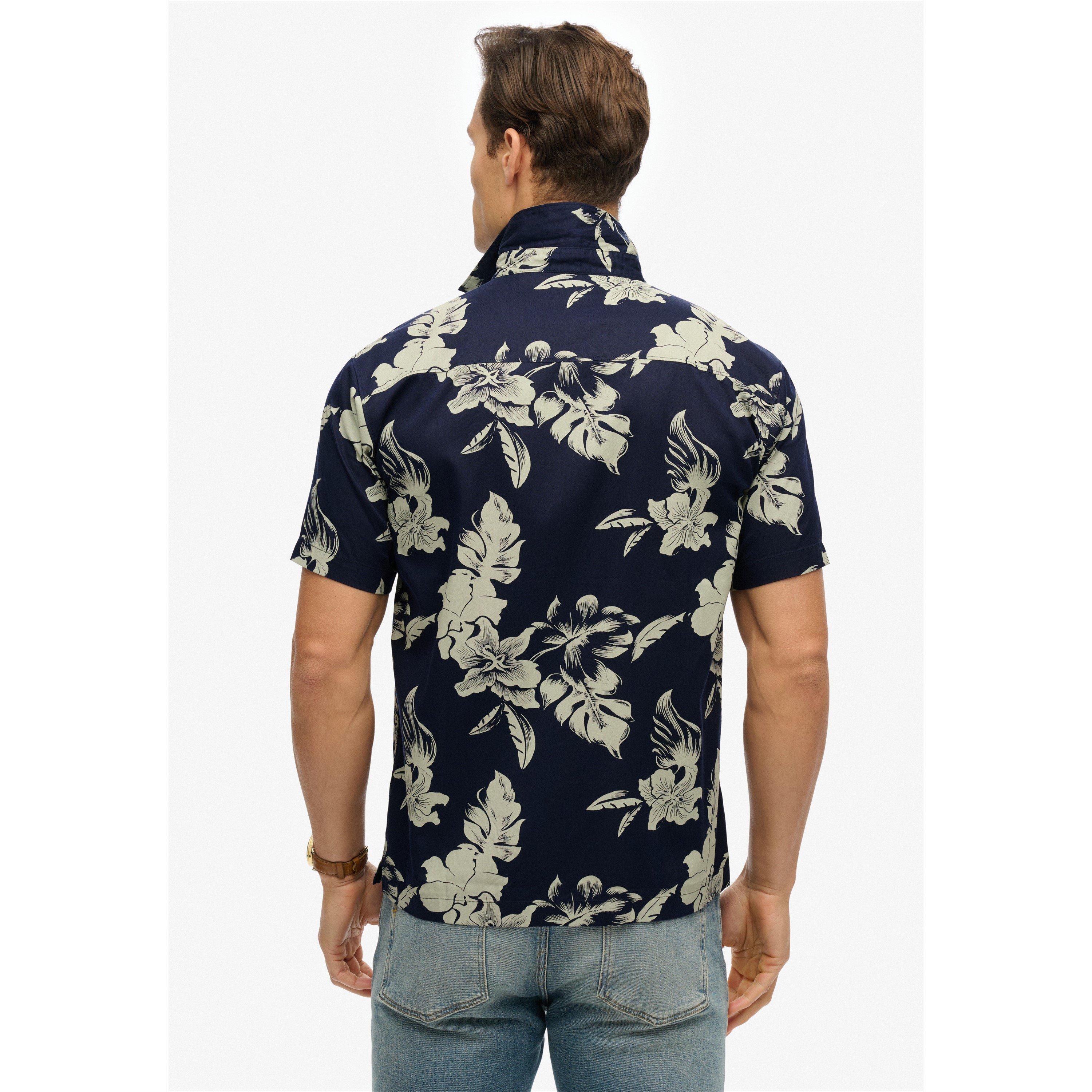 Preto - Superdry - Men's Short-Sleeve Patterned Shirt - 2