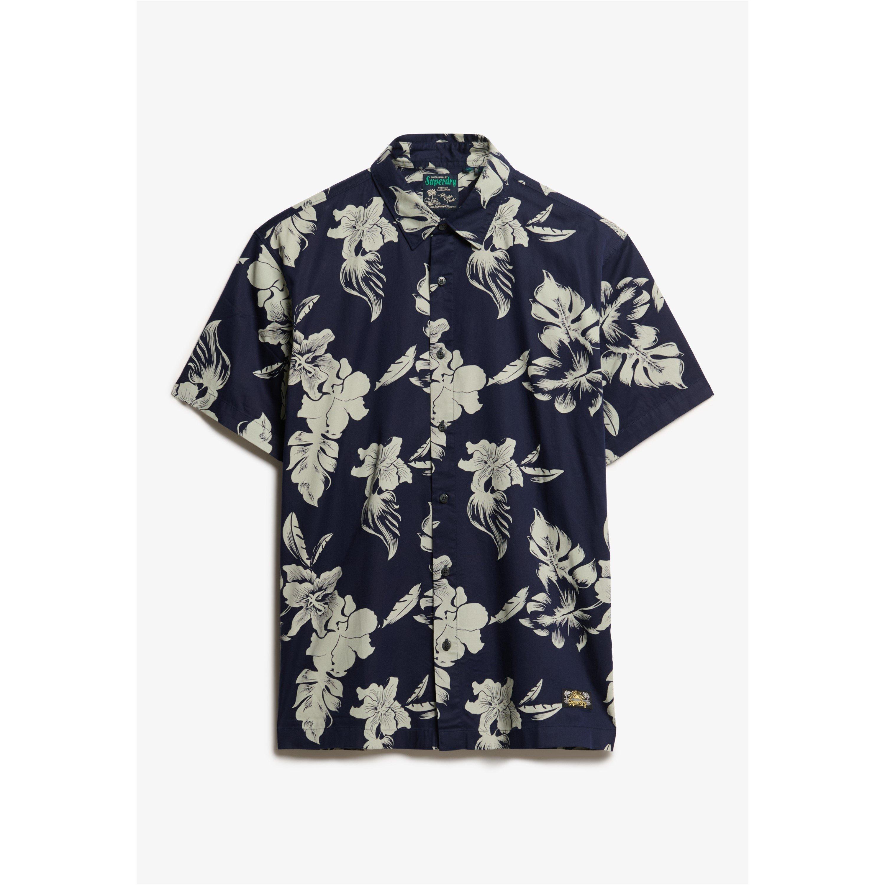 Preto - Superdry - Men's Short-Sleeve Patterned Shirt - 6