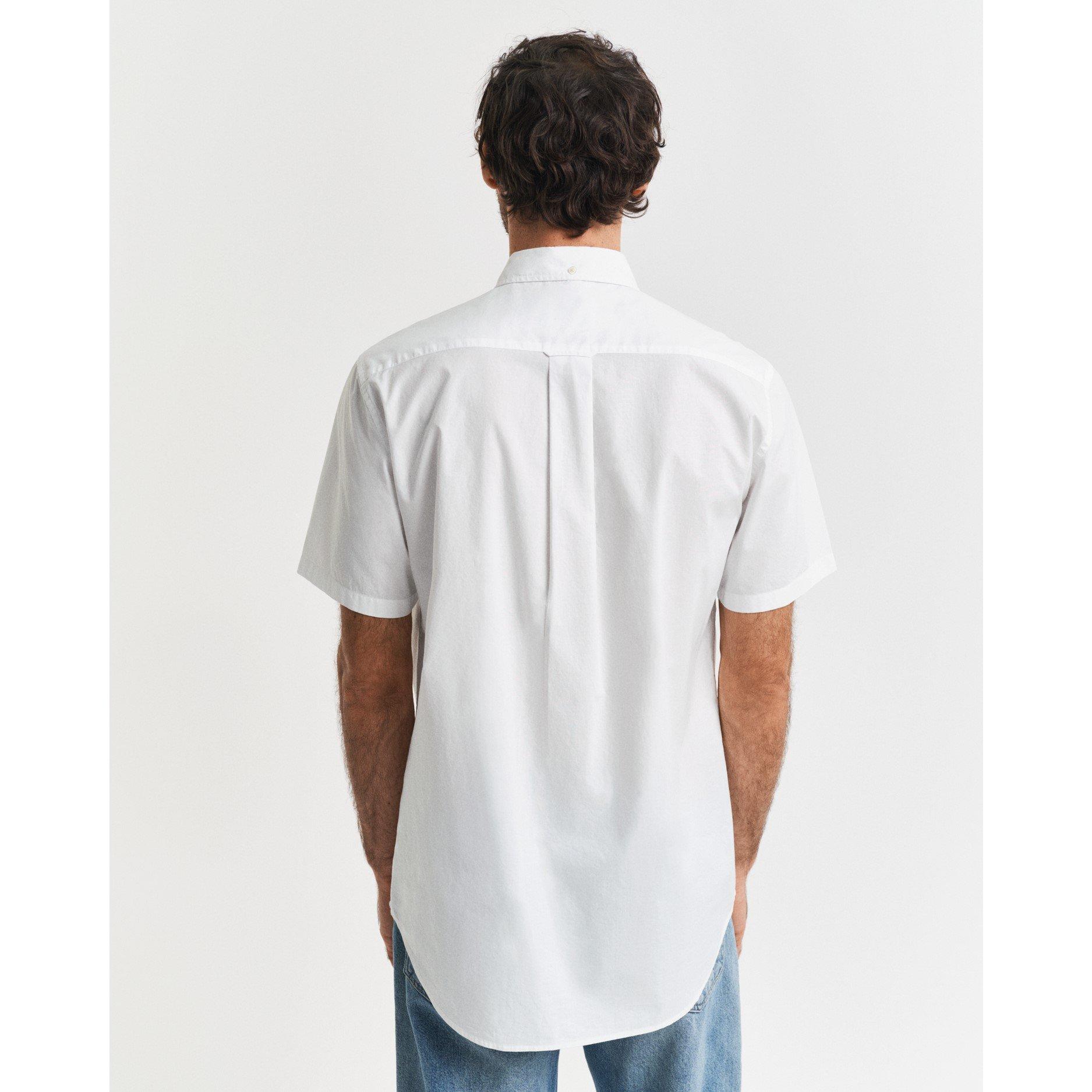 Branco - Gant - Regular Fit Classic Poplin Short Sleeve Shirt - 3