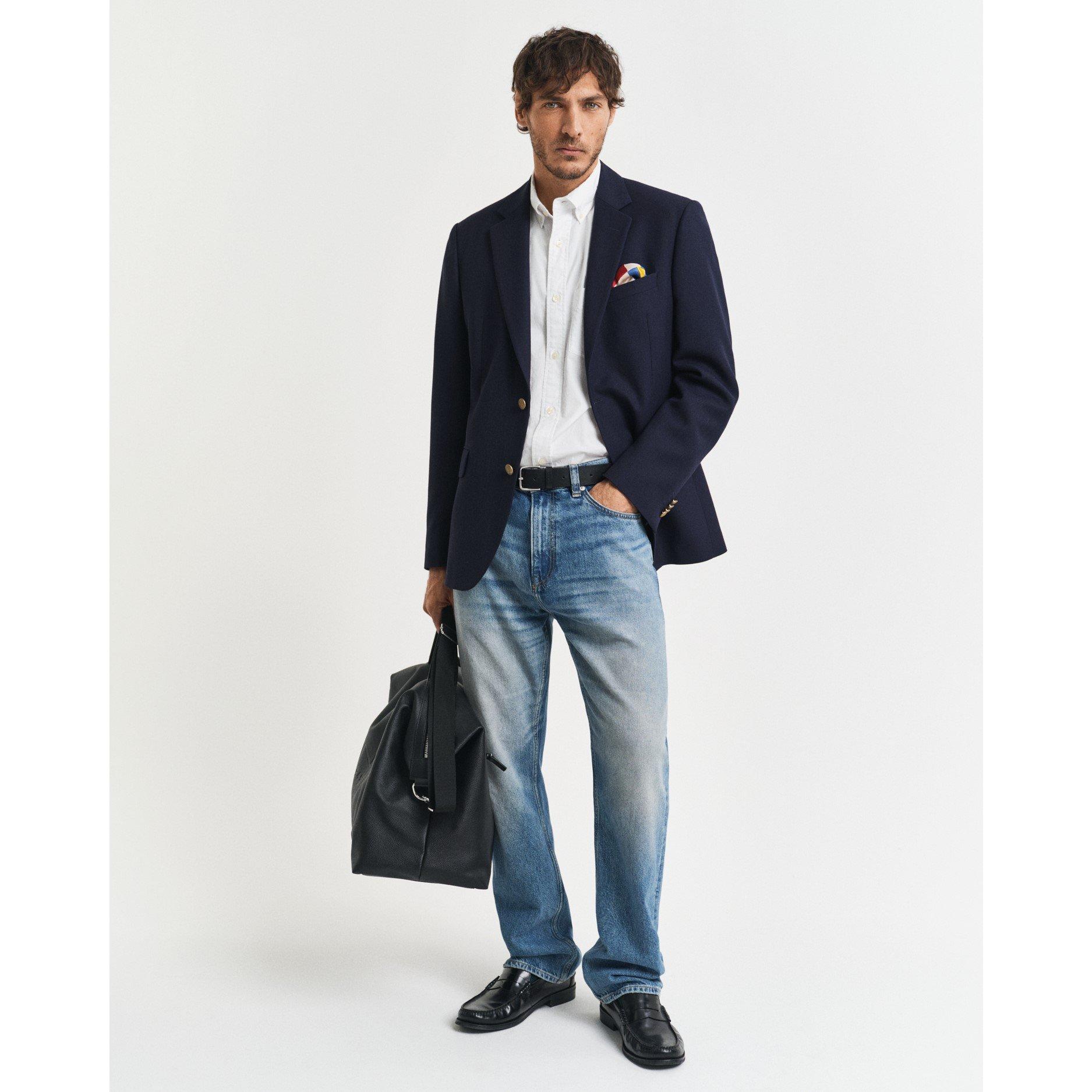 Branco - Gant - Regular Fit Classic Poplin Short Sleeve Shirt - 4