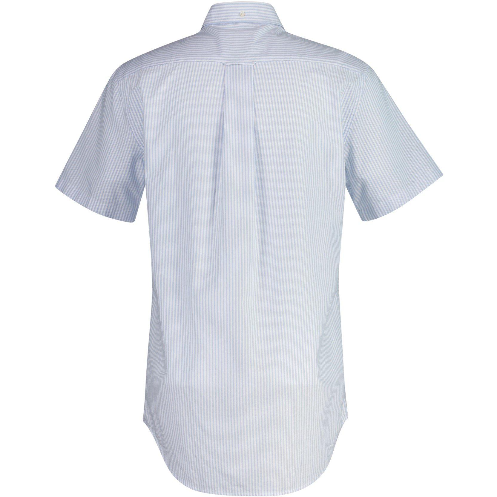Lichtblauw - Gant - Regular Fit Striped Classic Oxford Short Sleeve Shirt - 2
