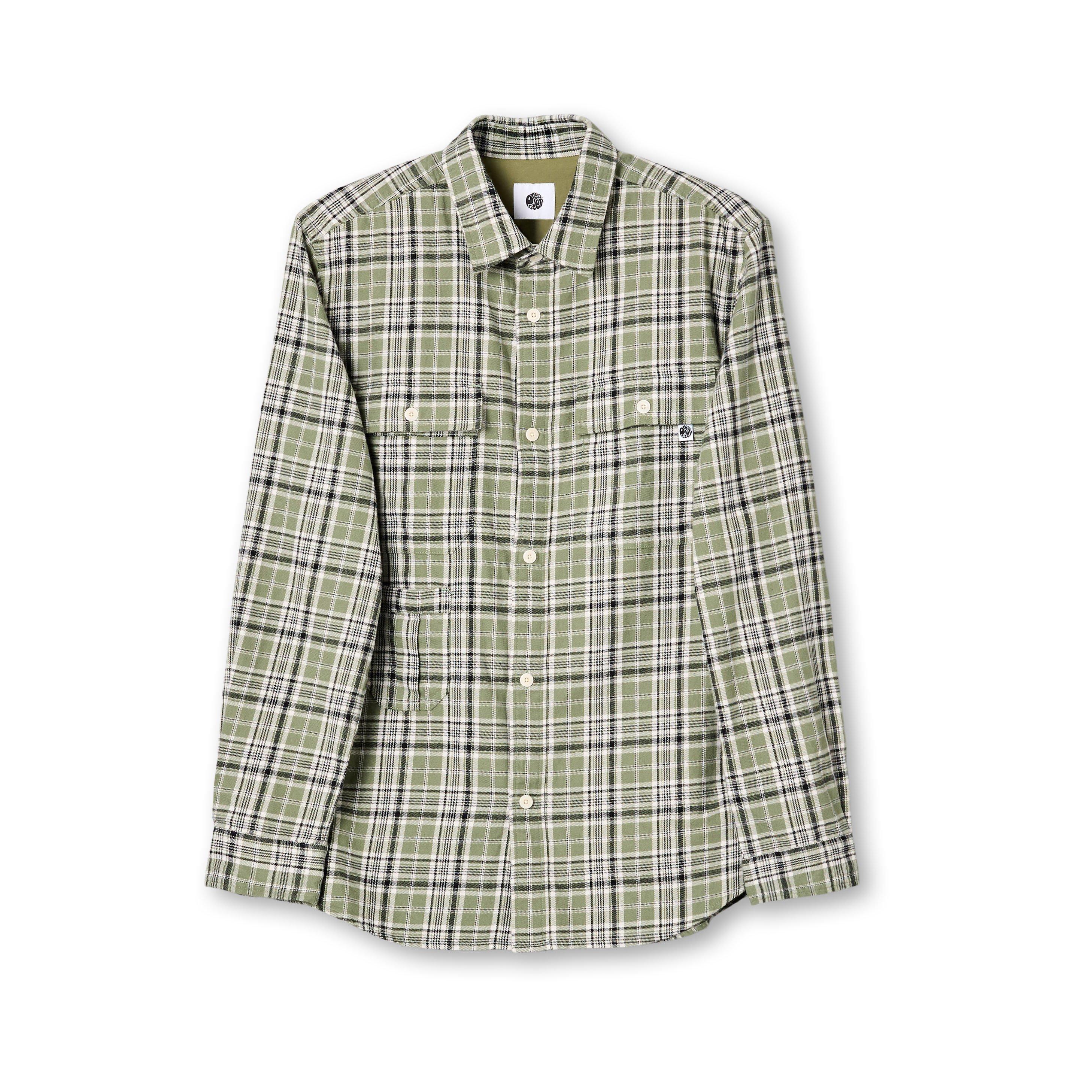 Verde - Pretty Green - Men's Thornley Check Long-Sleeve Patterned Shirt - 1