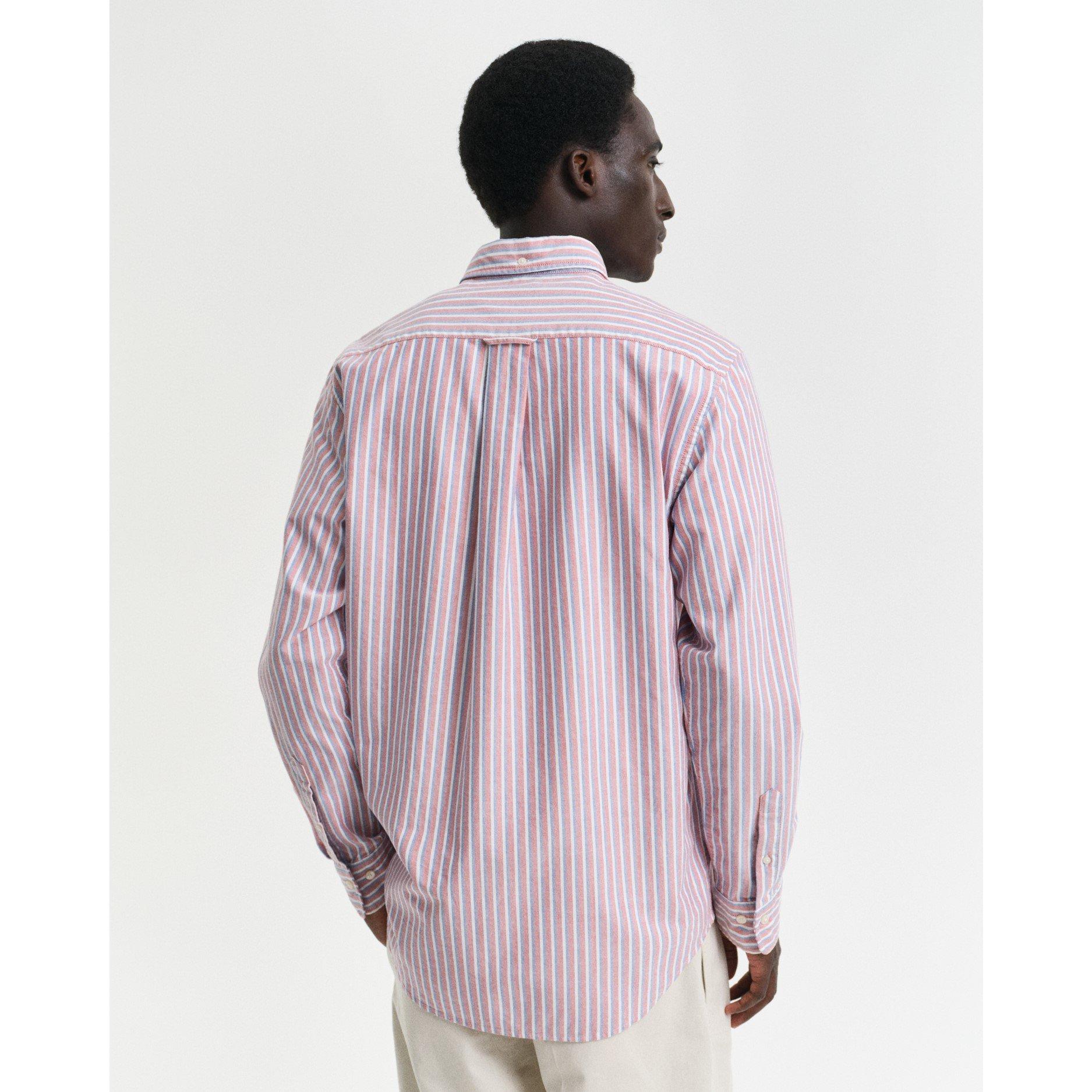 Robijnrood - Gant - Regular Fit Striped Classic Oxford Shirt - 2