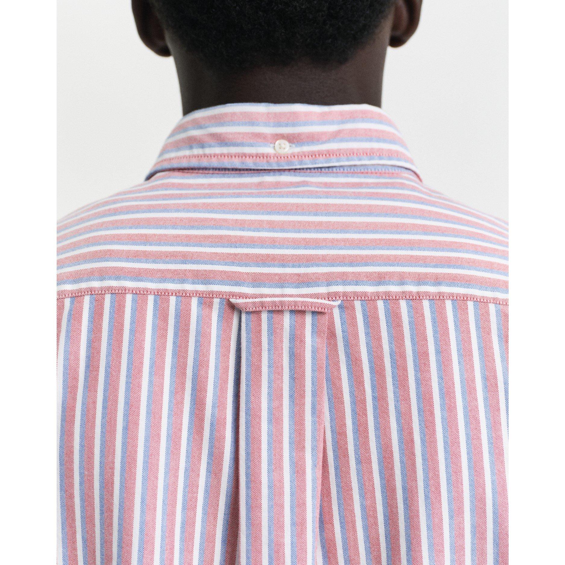 Robijnrood - Gant - Regular Fit Striped Classic Oxford Shirt - 3