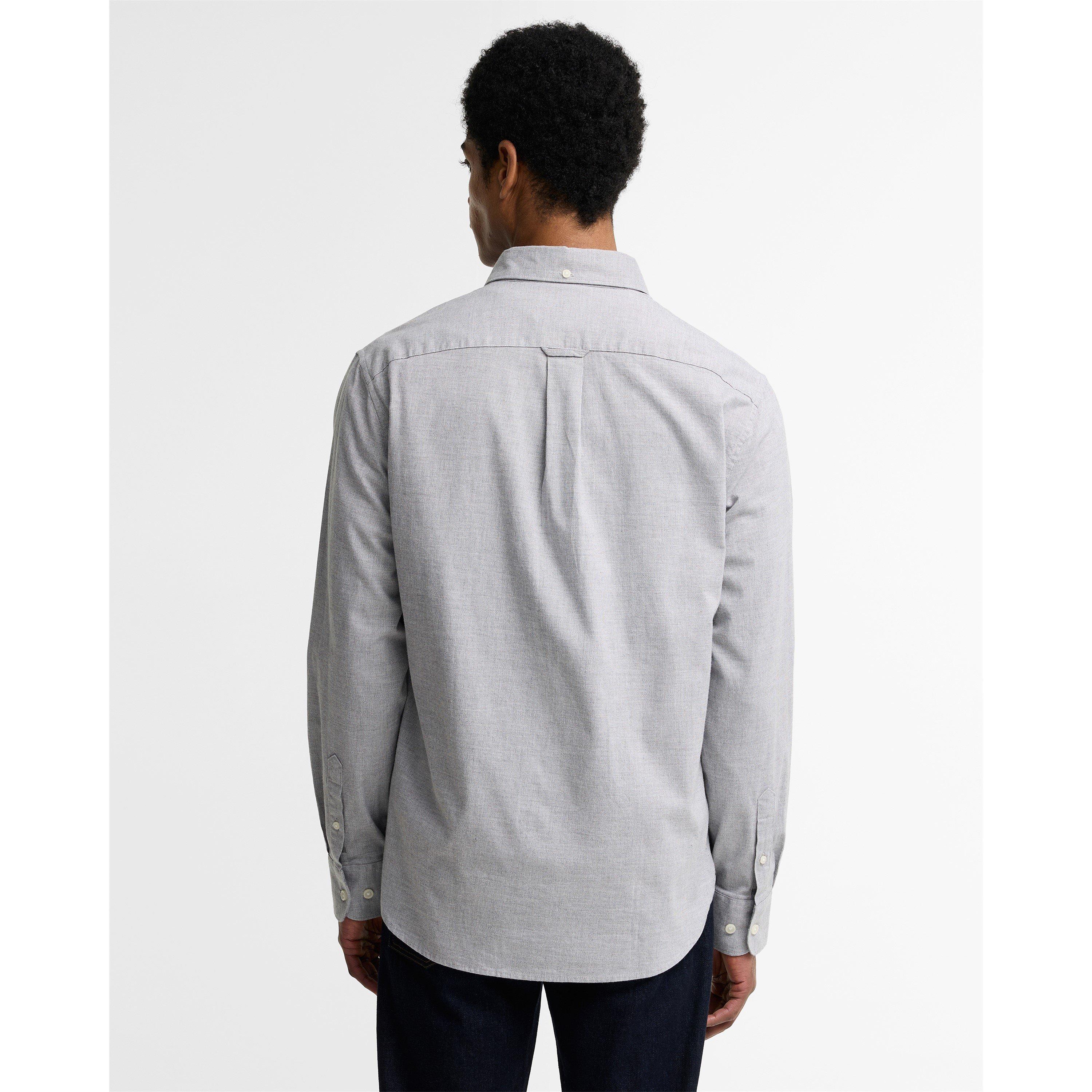 Grey Marl - Barbour - Men's Nevis Authentic Long-Sleeve Cotton Textured Shirt - 4