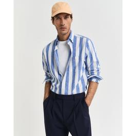 Gant Bold Striped Cotton Linen Shirt