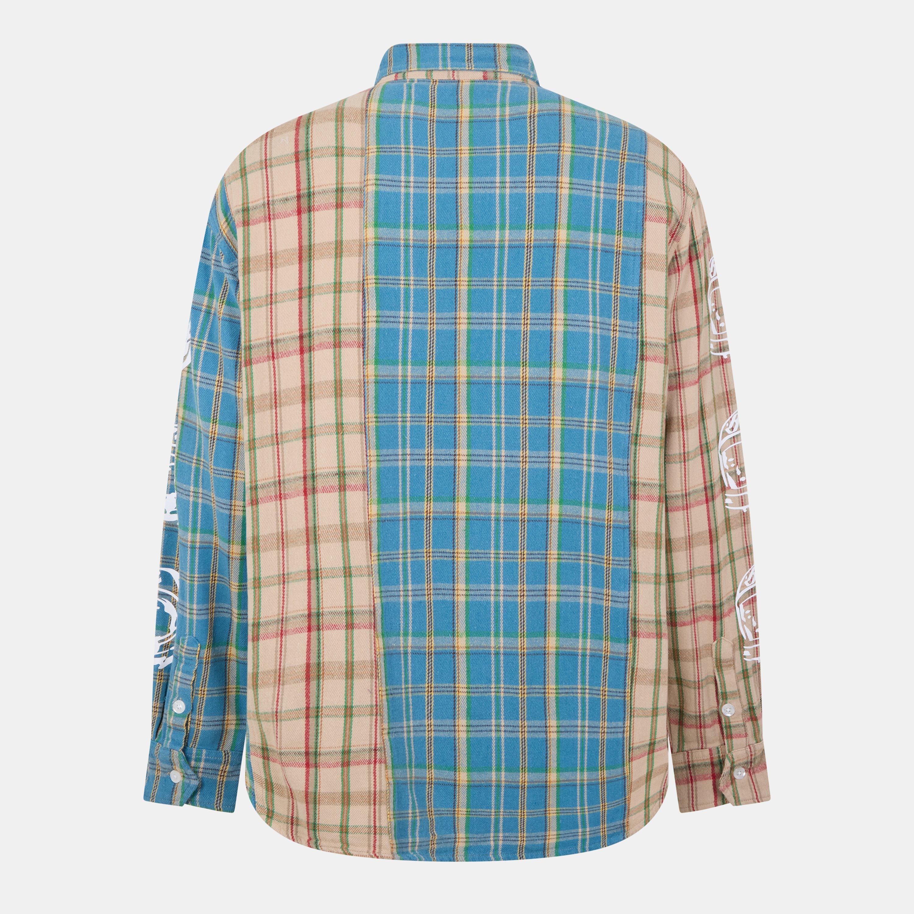 Multi Check - Billionaire Boys Club - Men's BBC Panelled Long-Sleeve Patterned Shirt - 2