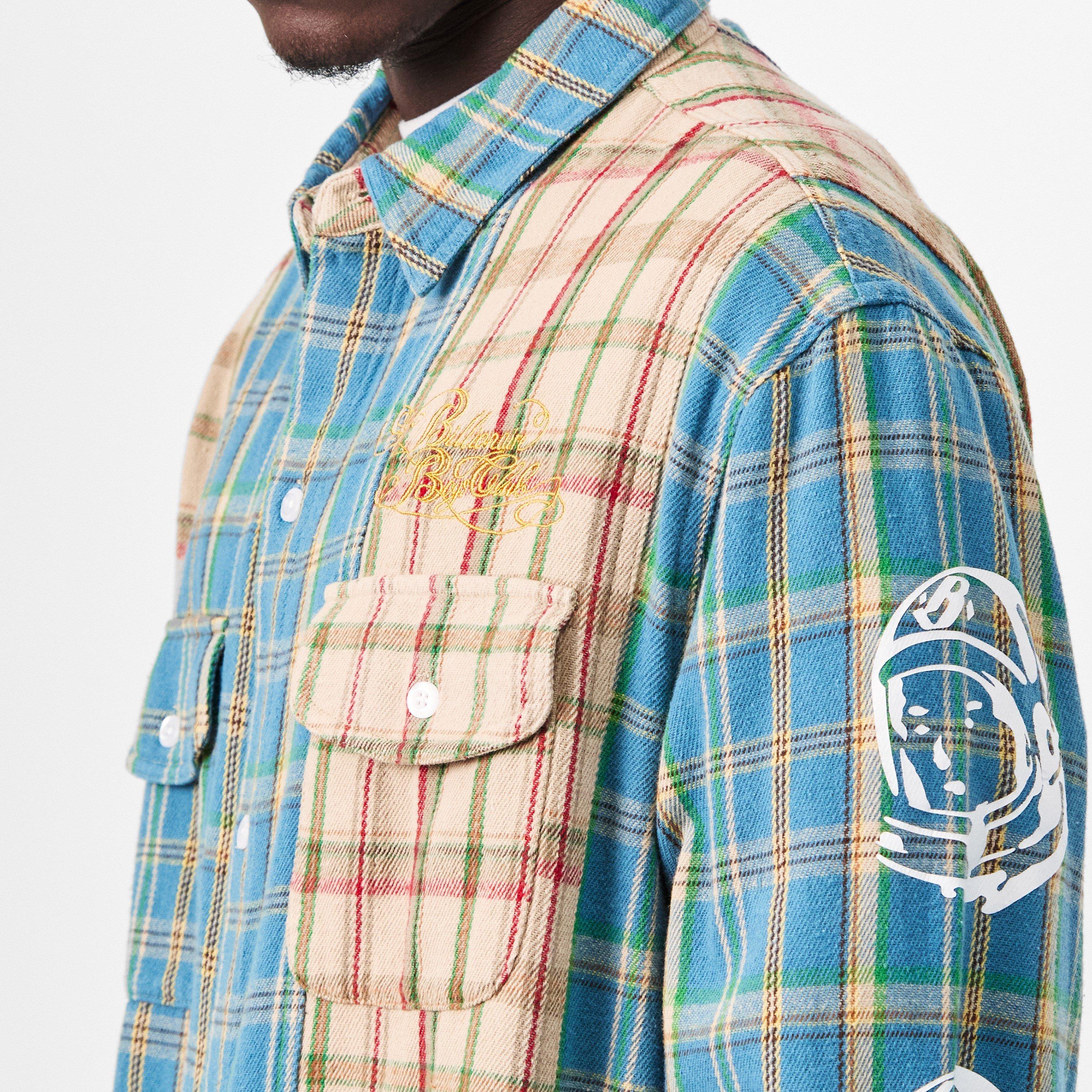 Multi Check - Billionaire Boys Club - Men's BBC Panelled Long-Sleeve Patterned Shirt - 5
