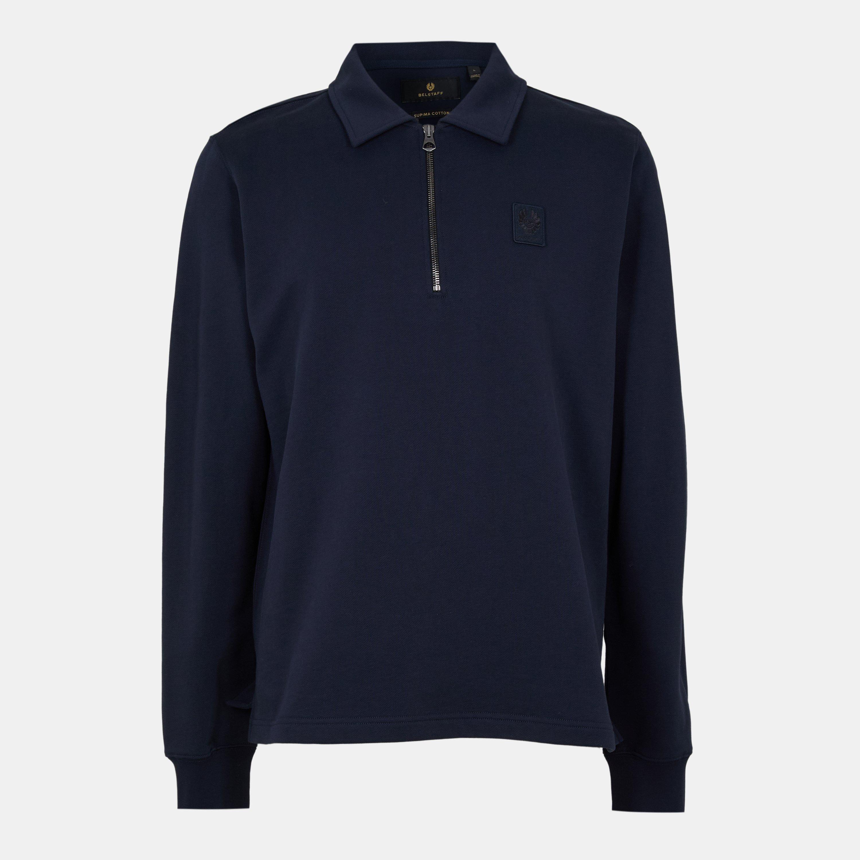 Belstaff Men's Curator Quarter Zip Fleece - Dark Ink - S