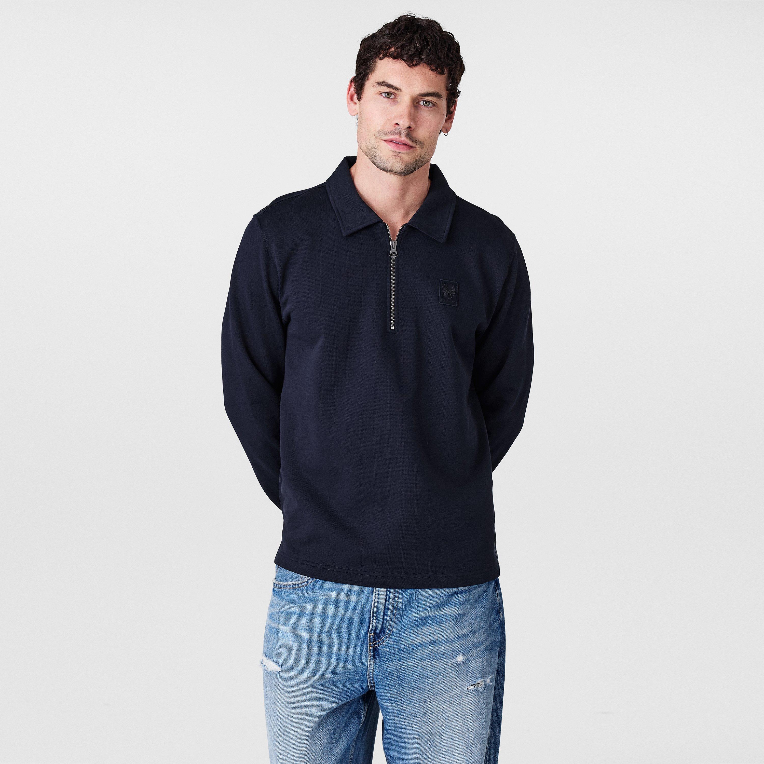 Dark Ink - Belstaff - Men's Curator quarter Zip Fleece - 3