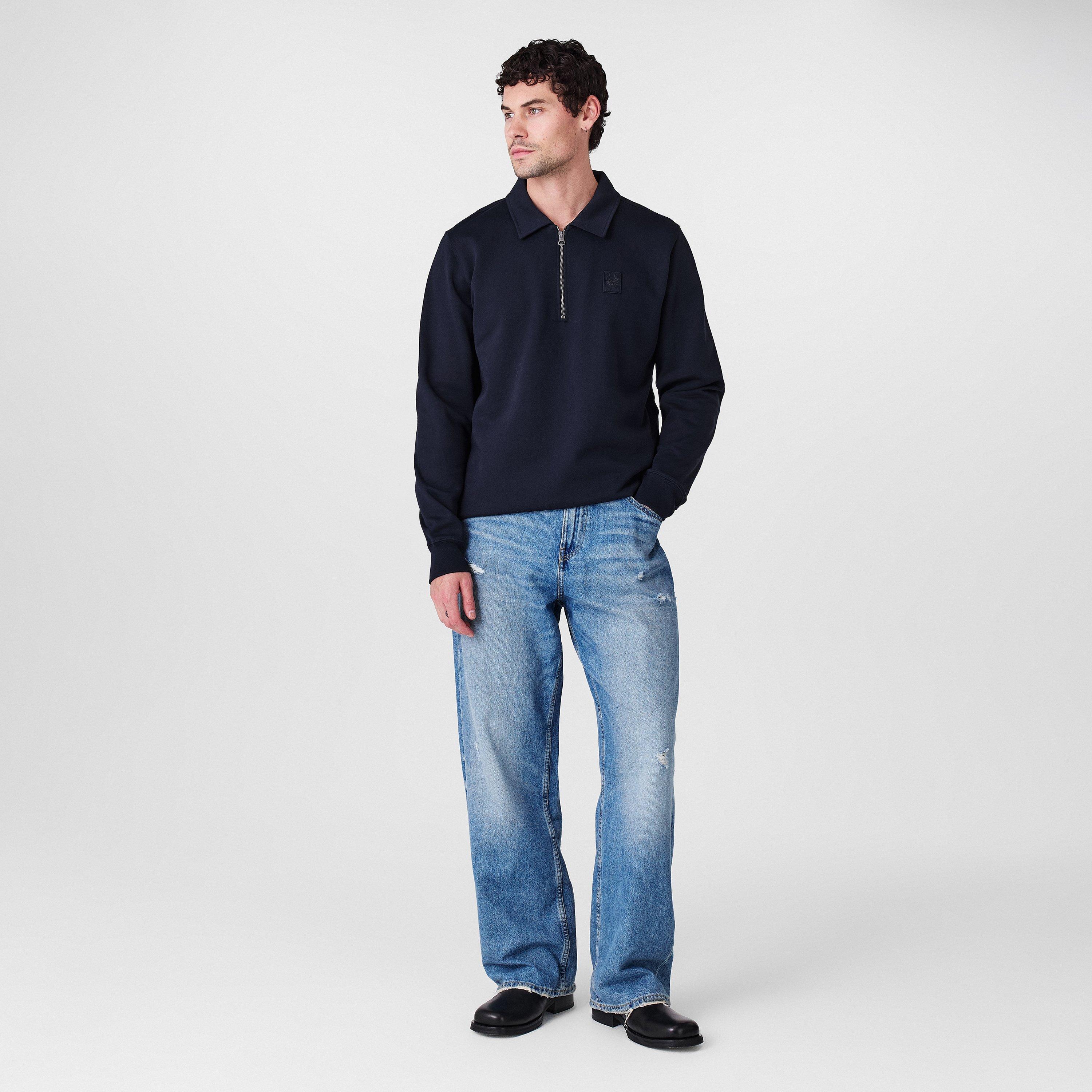 Dark Ink - Belstaff - Men's Curator quarter Zip Fleece - 6