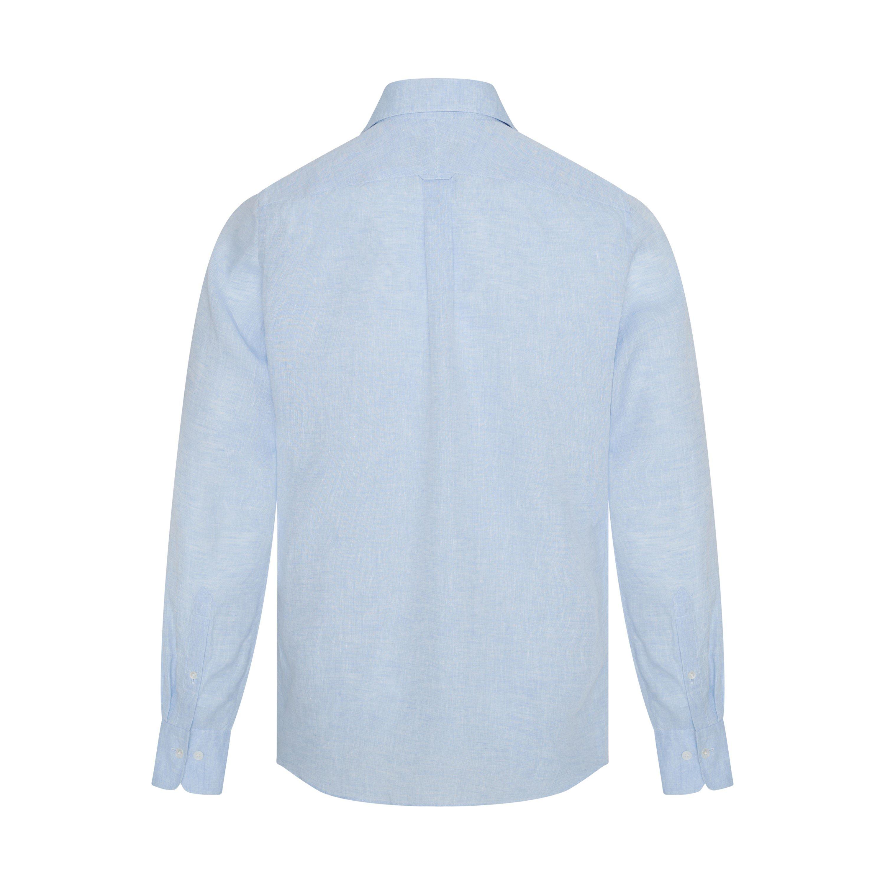 Light Blue - Gieves and Hawkes - Men's Long Sleeve Plain Shirt - 2