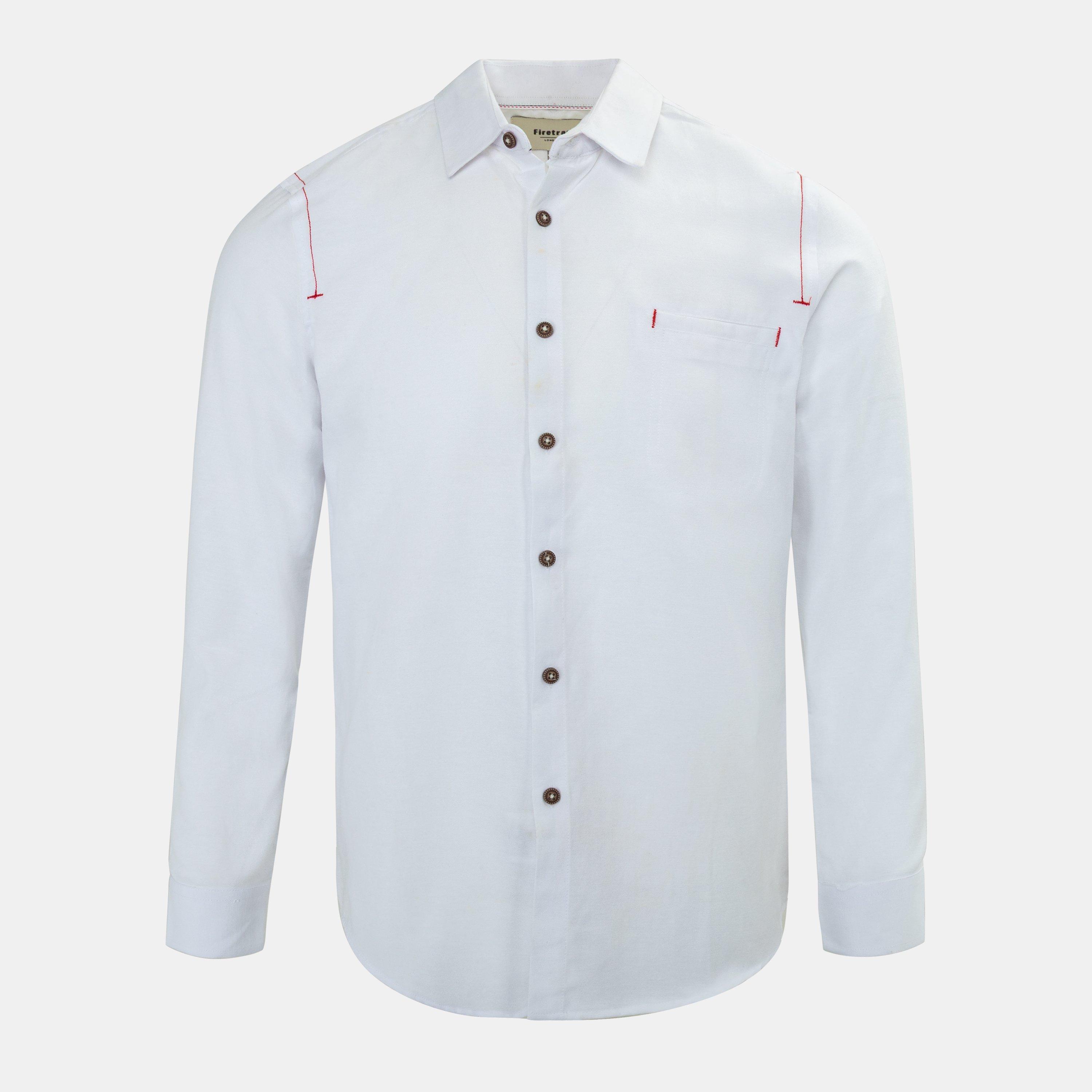 Firetrap Men's Plain Shirt - White - XL