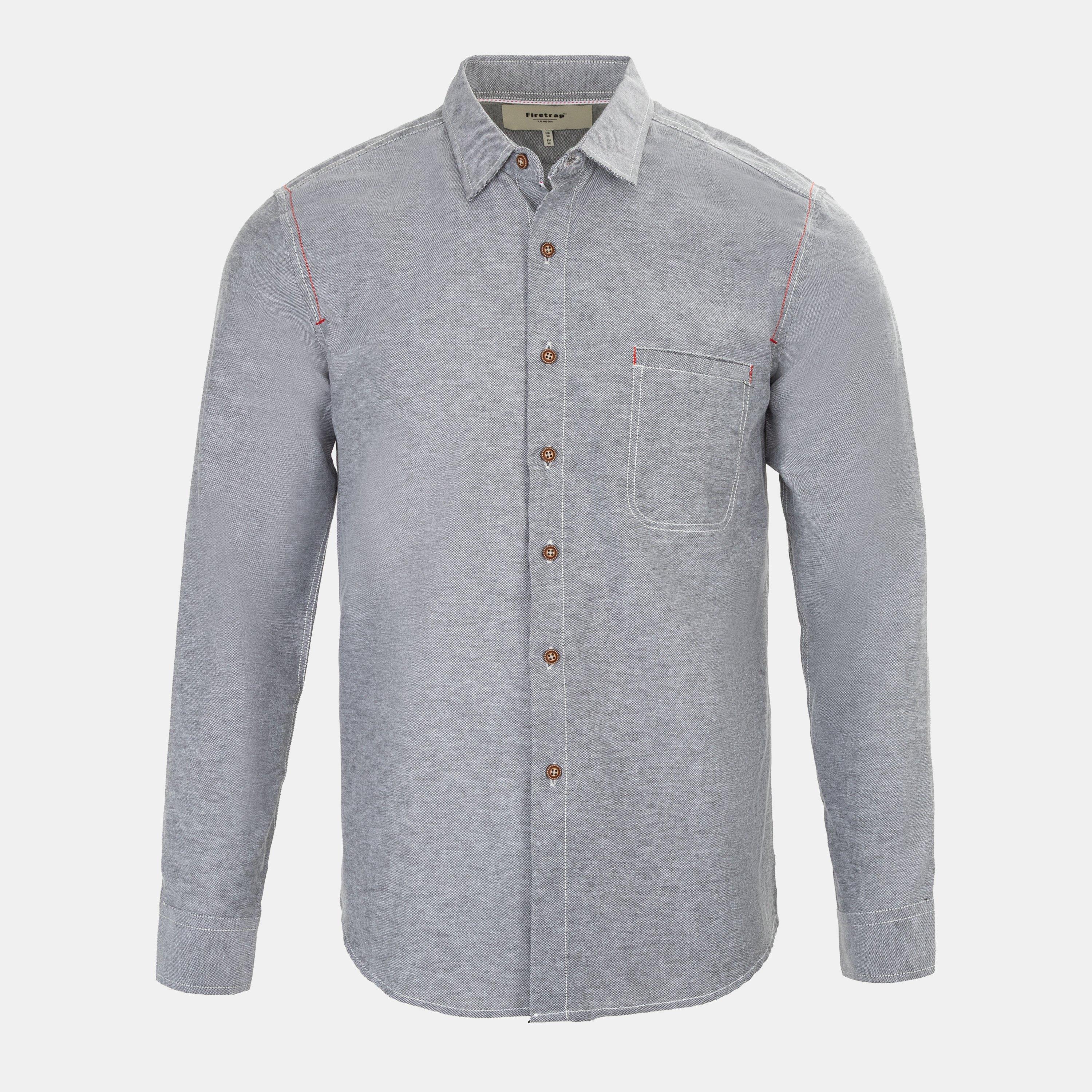 Firetrap Men's Plain Shirt - Grey - L