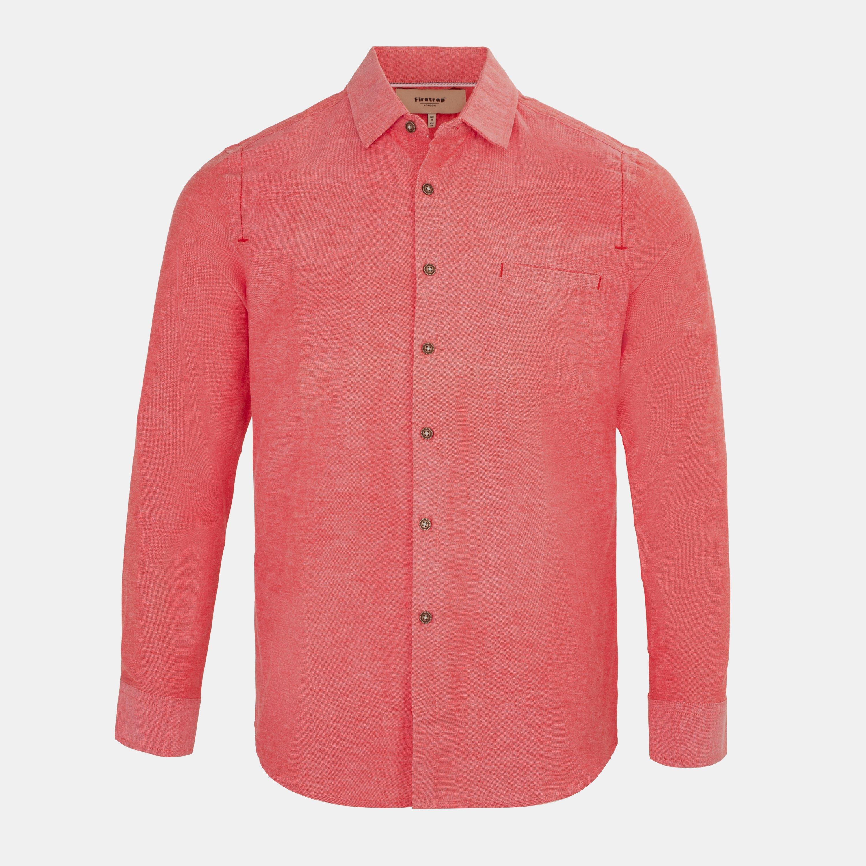Firetrap Men's Plain Shirt - Red - L