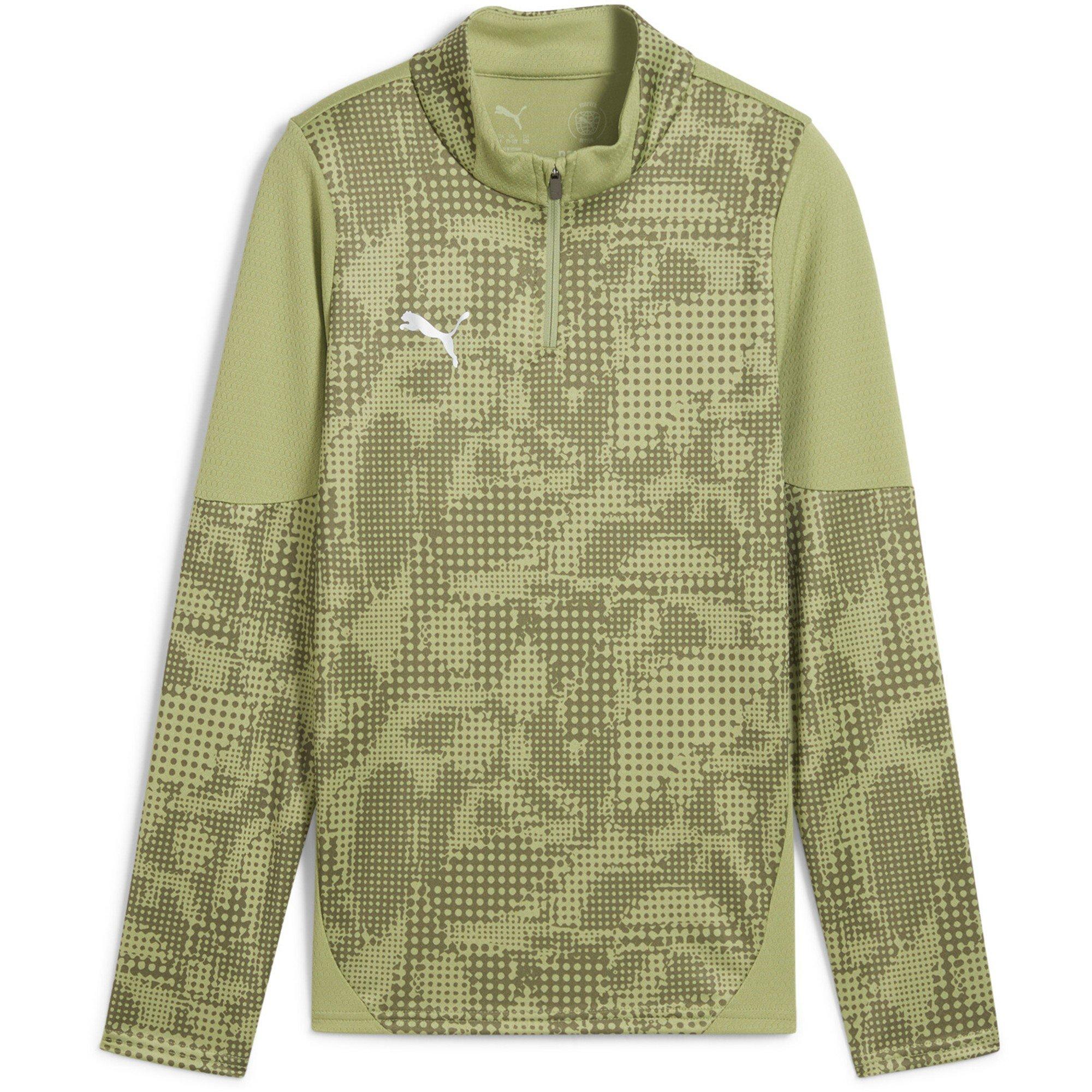 ClmngGrn-Sl-lv - Puma - Puma Teamcup Training 1/4 Zip Top Jr Fleece Unisex Kids - 1