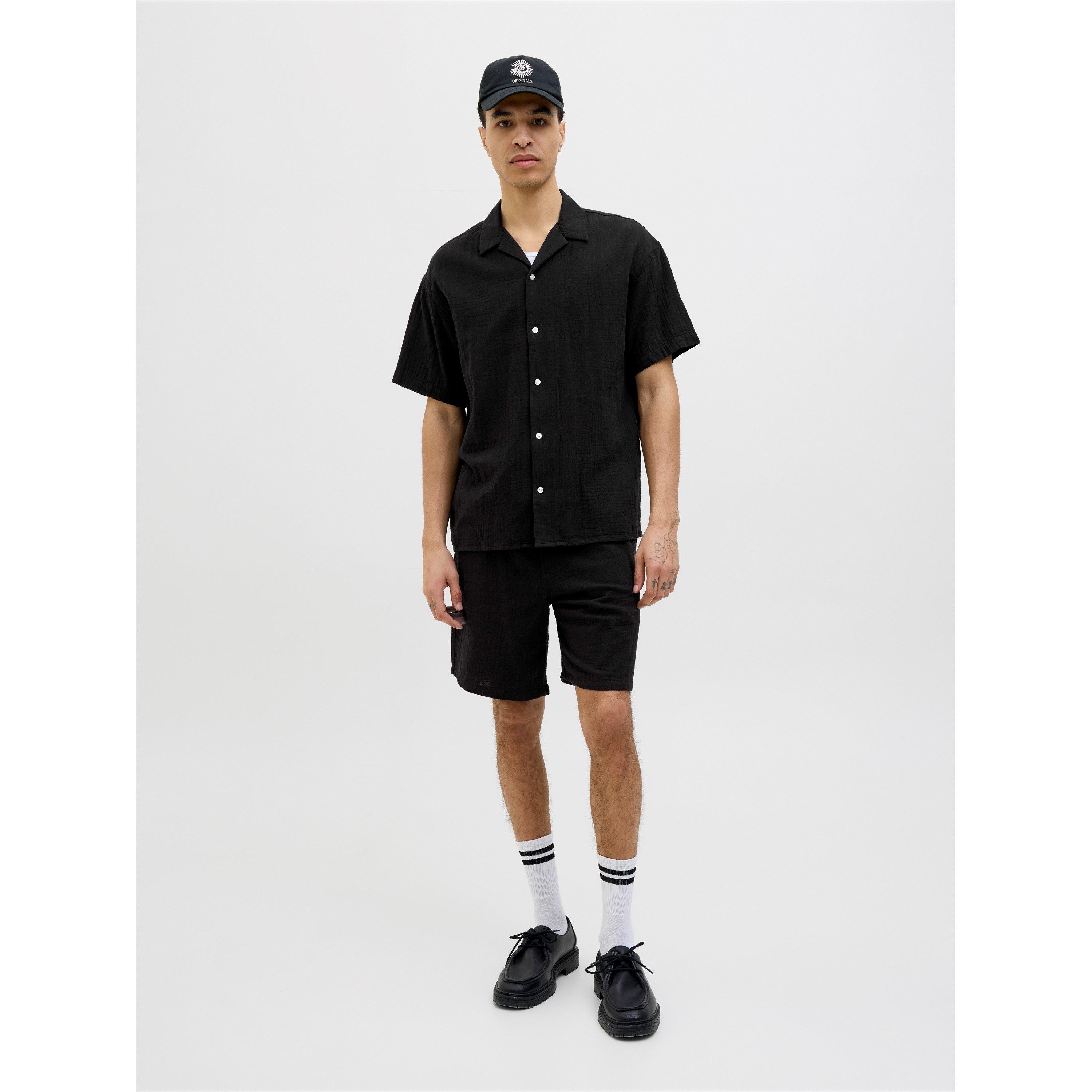 Black - Jack and Jones - Patras Relaxed Resort Short-Sleeve Patterned Shirt - 5