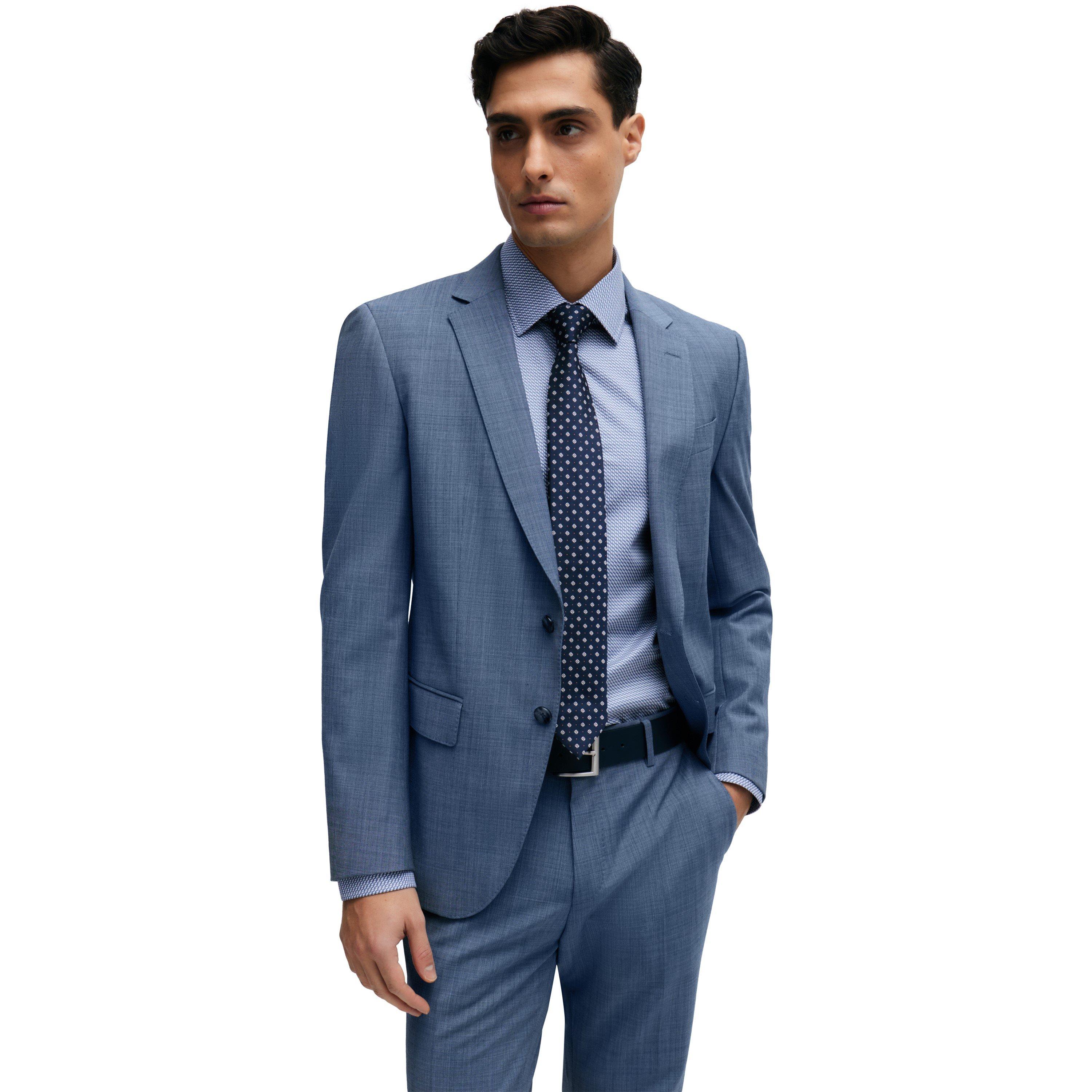 Open Blue - Boss - Men's Hank Kent Oxford Shirt, Comfortable Regular-Fit - 4