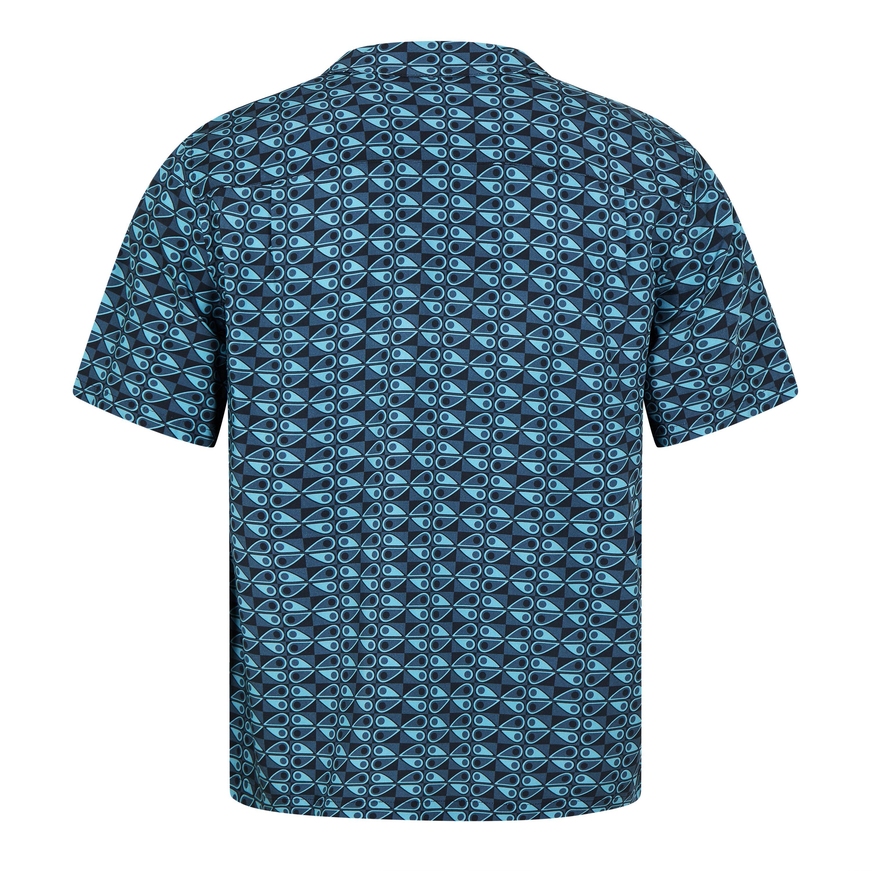 Navy Combo 1178 - Moose Knuckles - Men's Short-Sleeve Patterned Shirt - 6