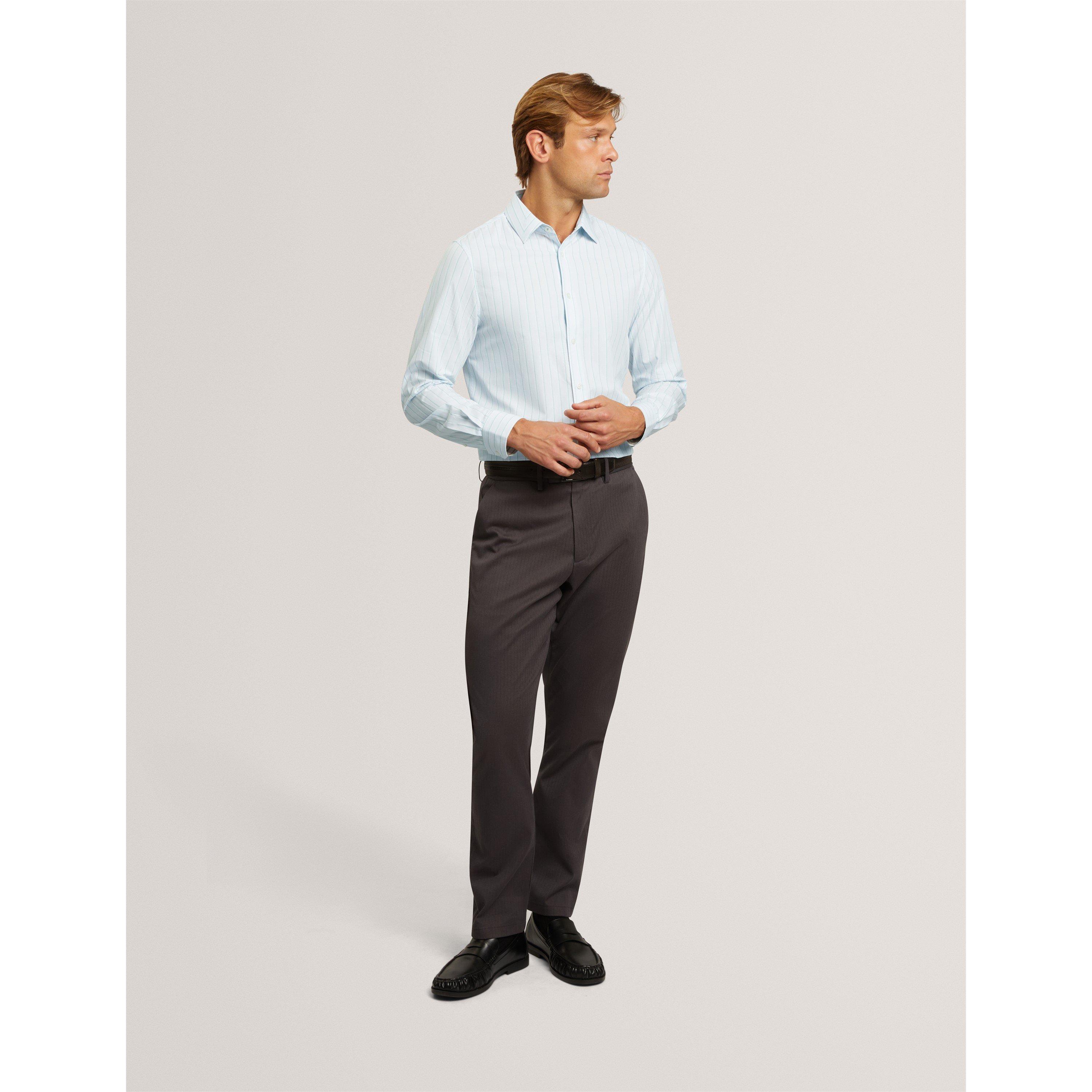 Pl-Blau - Ted Baker - Ted Reg Stripe Shirt Sn71 - 6