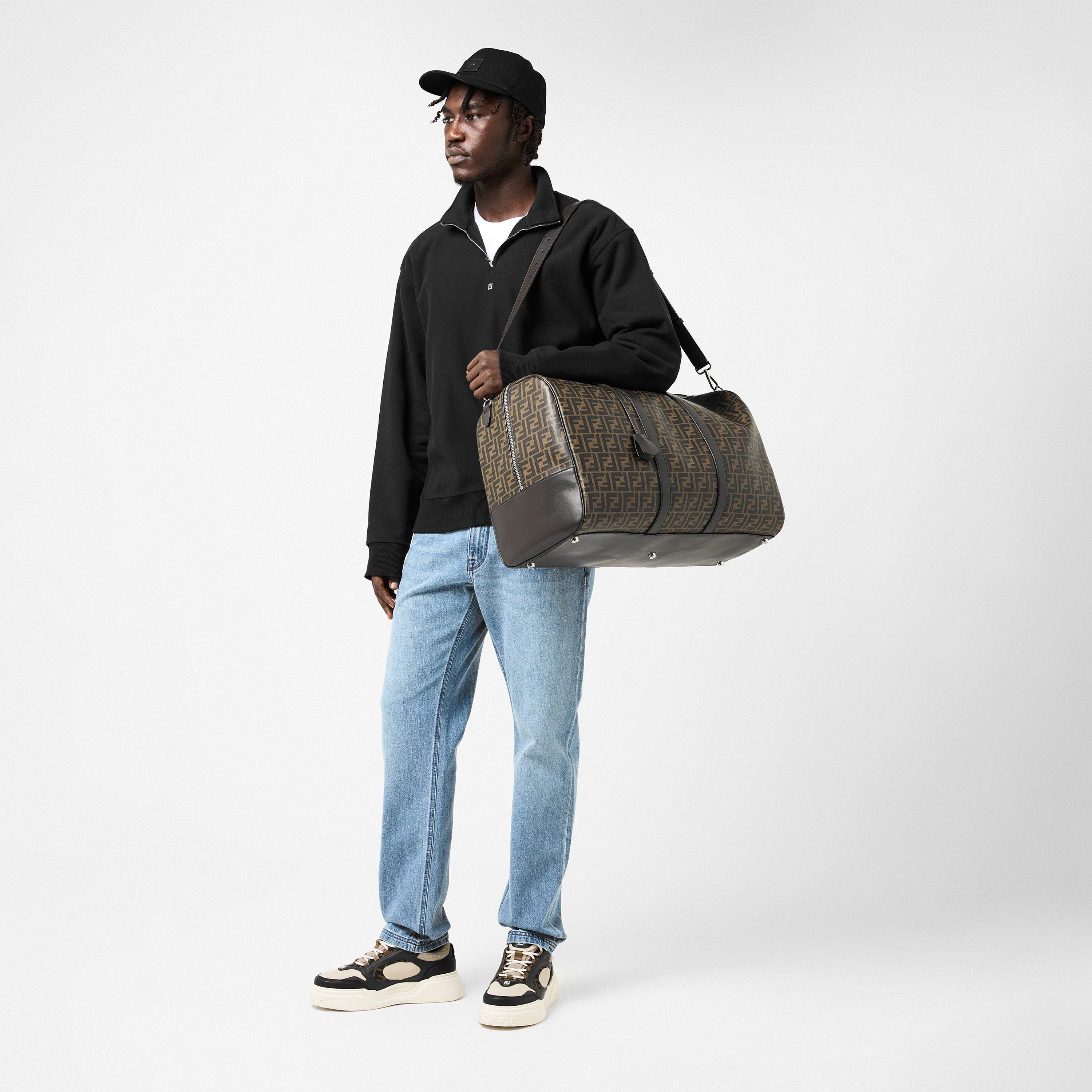 Black - Fendi - Men's quarter Zip Fleece Top - 6