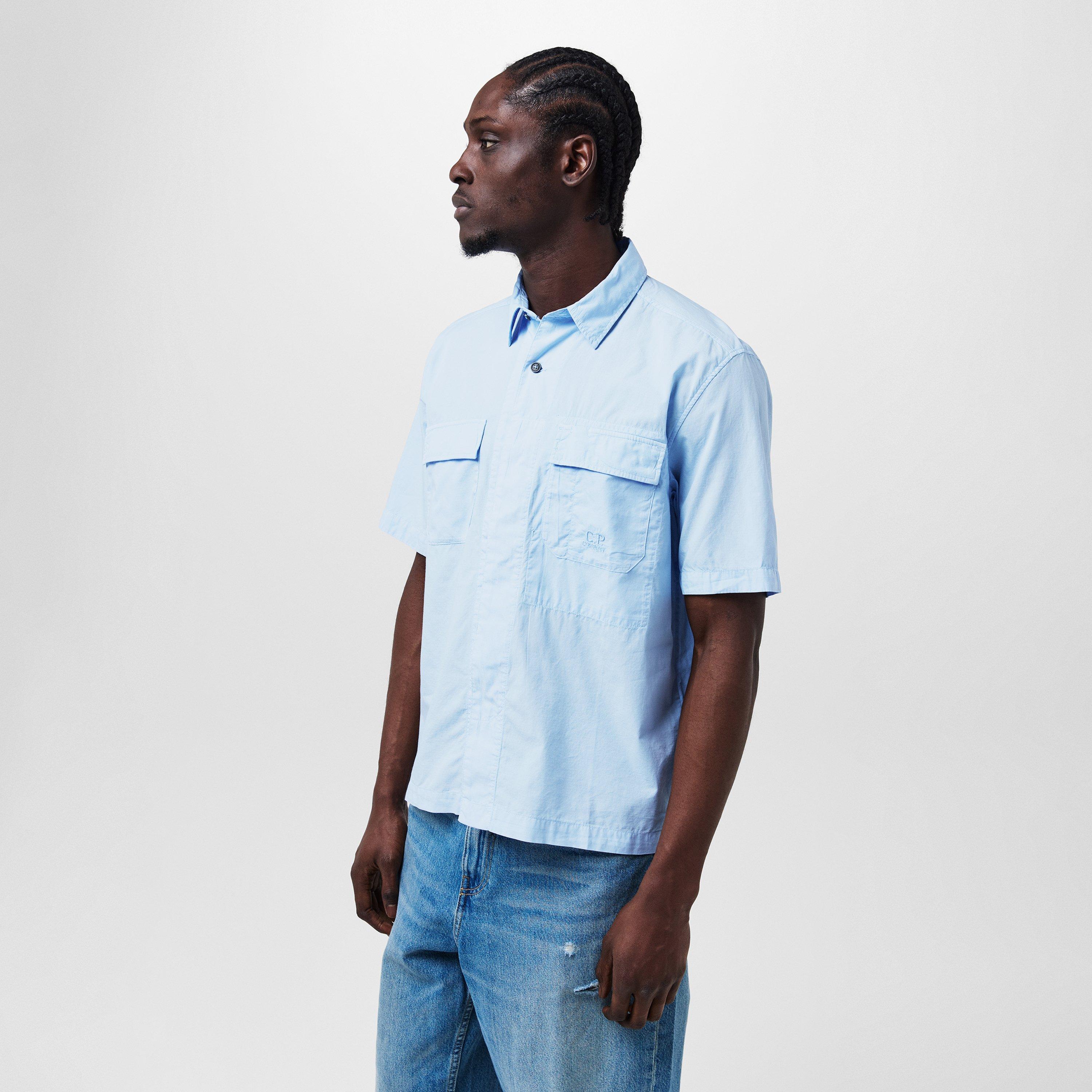 Cerulean 814 - CP Company - Short Sleeve Ripstop Shirt - 3