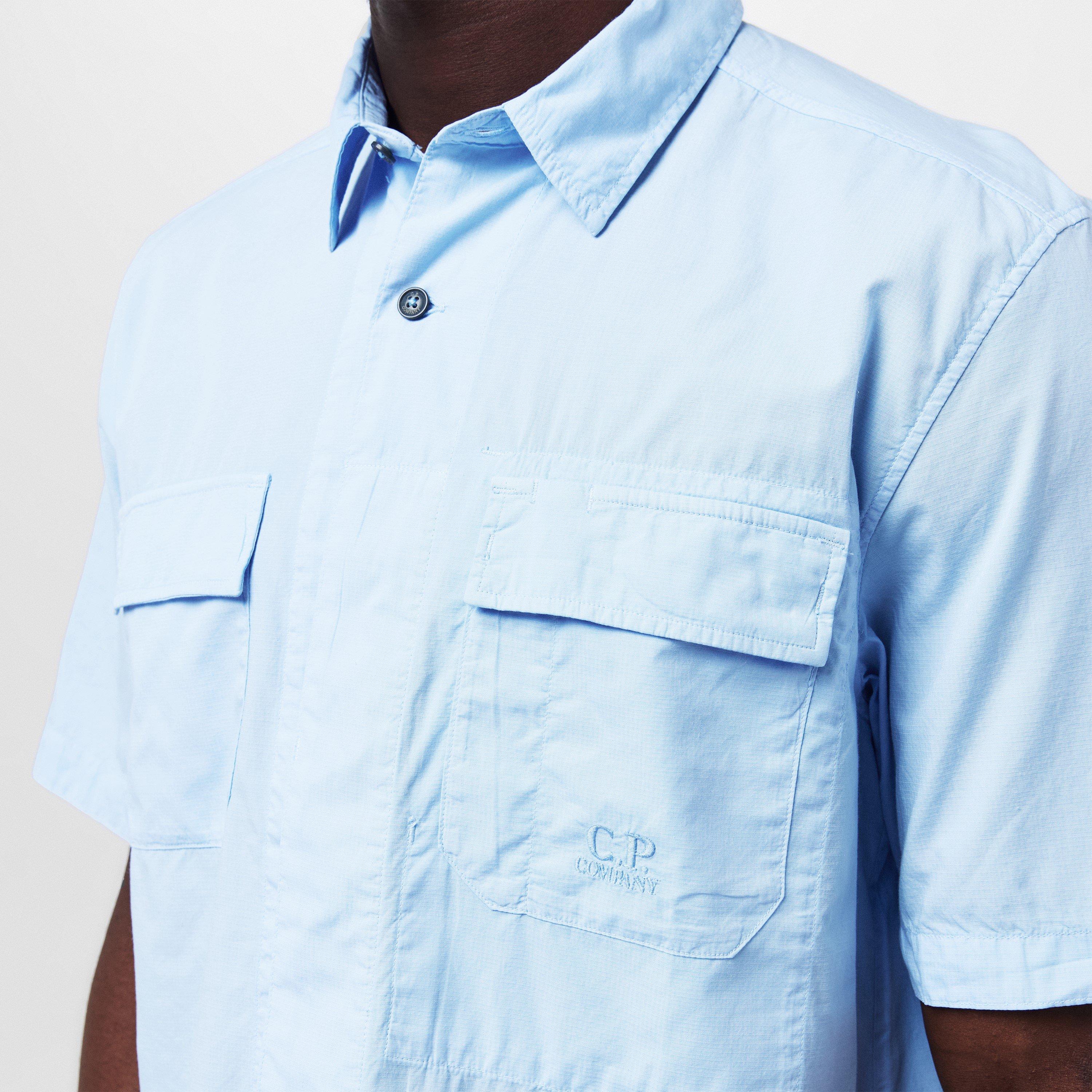 Cerulean 814 - CP Company - Short Sleeve Ripstop Shirt - 5