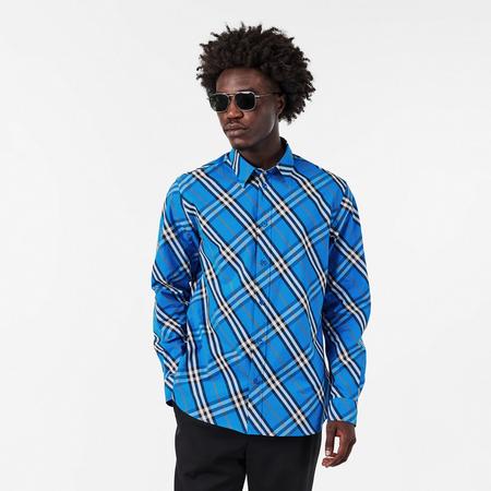 burberry mens dress shirt Cotton Formal , Size: 42 Burberrys signature touch is evident in the flawless tailoring and premium materials used to create this shirt Pre-Owned Burberry Men's Brit Black