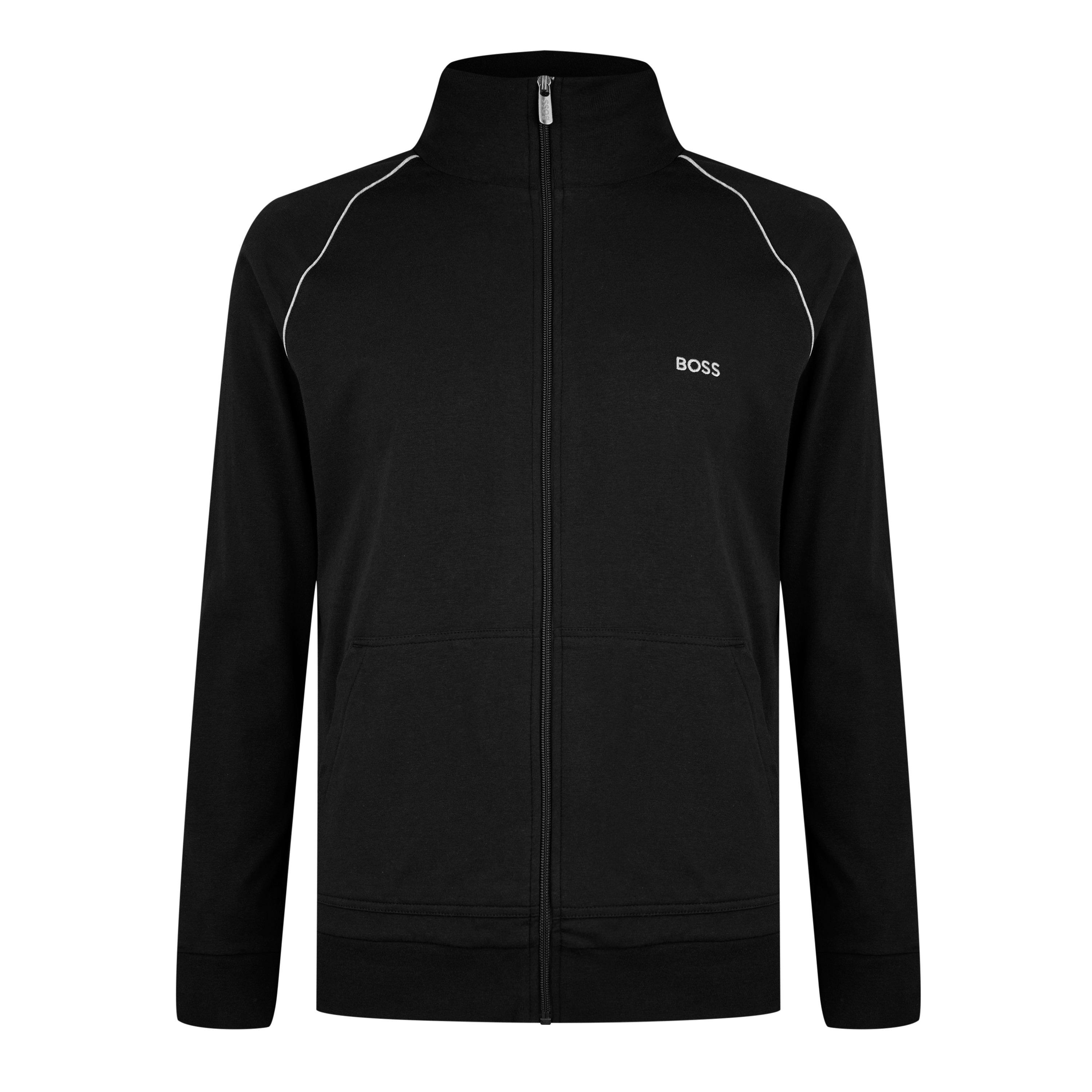 Schwarz 001 - Boss - Men's MixMatch Full Zipped Fleece Jacket - 7