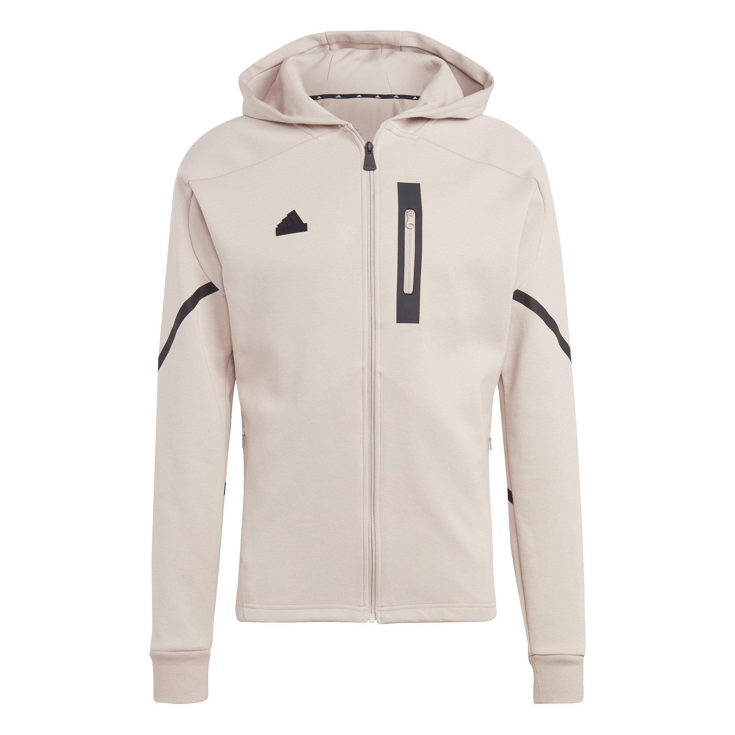 Adidas Men's Gameday Full Zip Hoodie - Wonder Taupe - XS