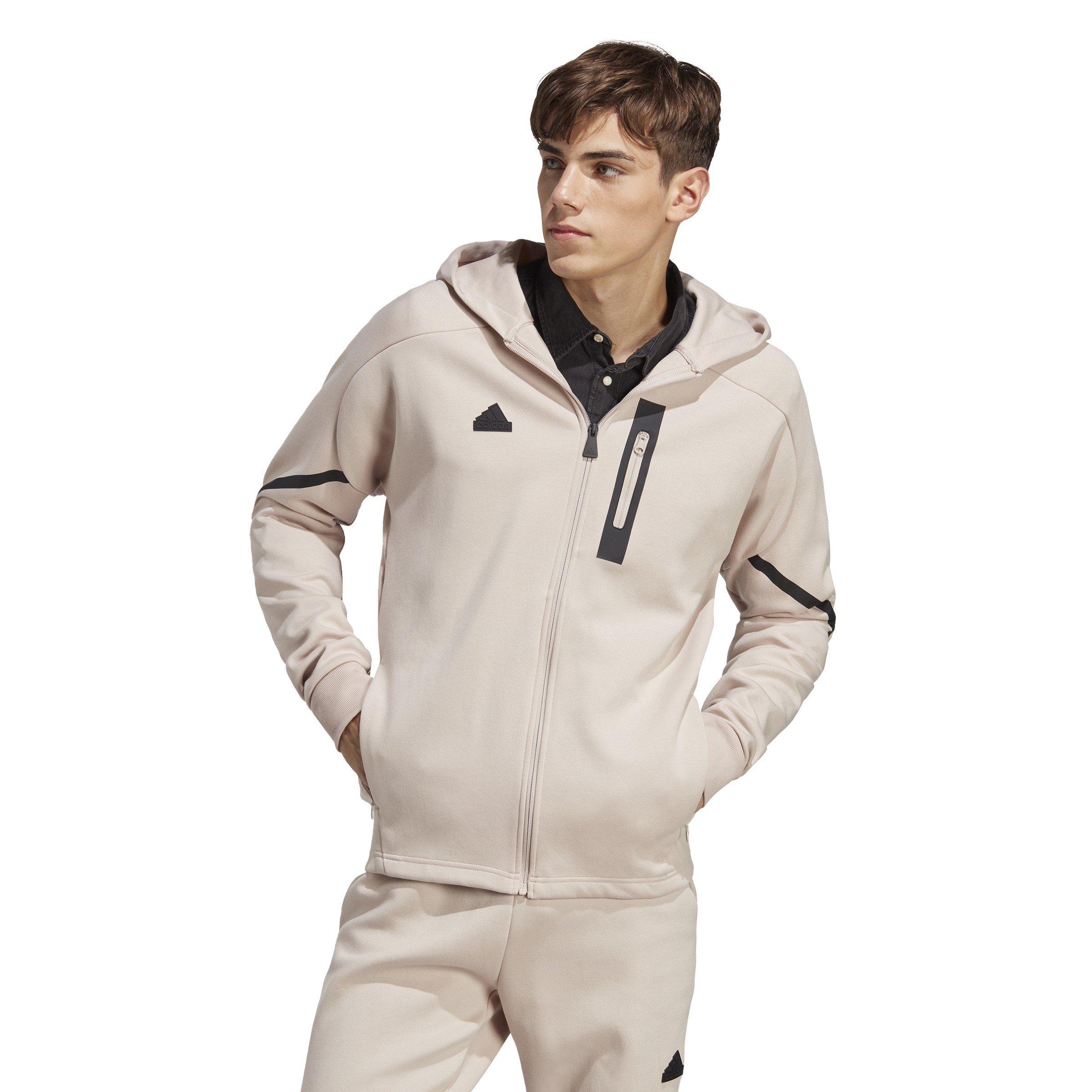 Wonder Taupe - adidas - GameDay Full Zip Hoodie Mens - 2