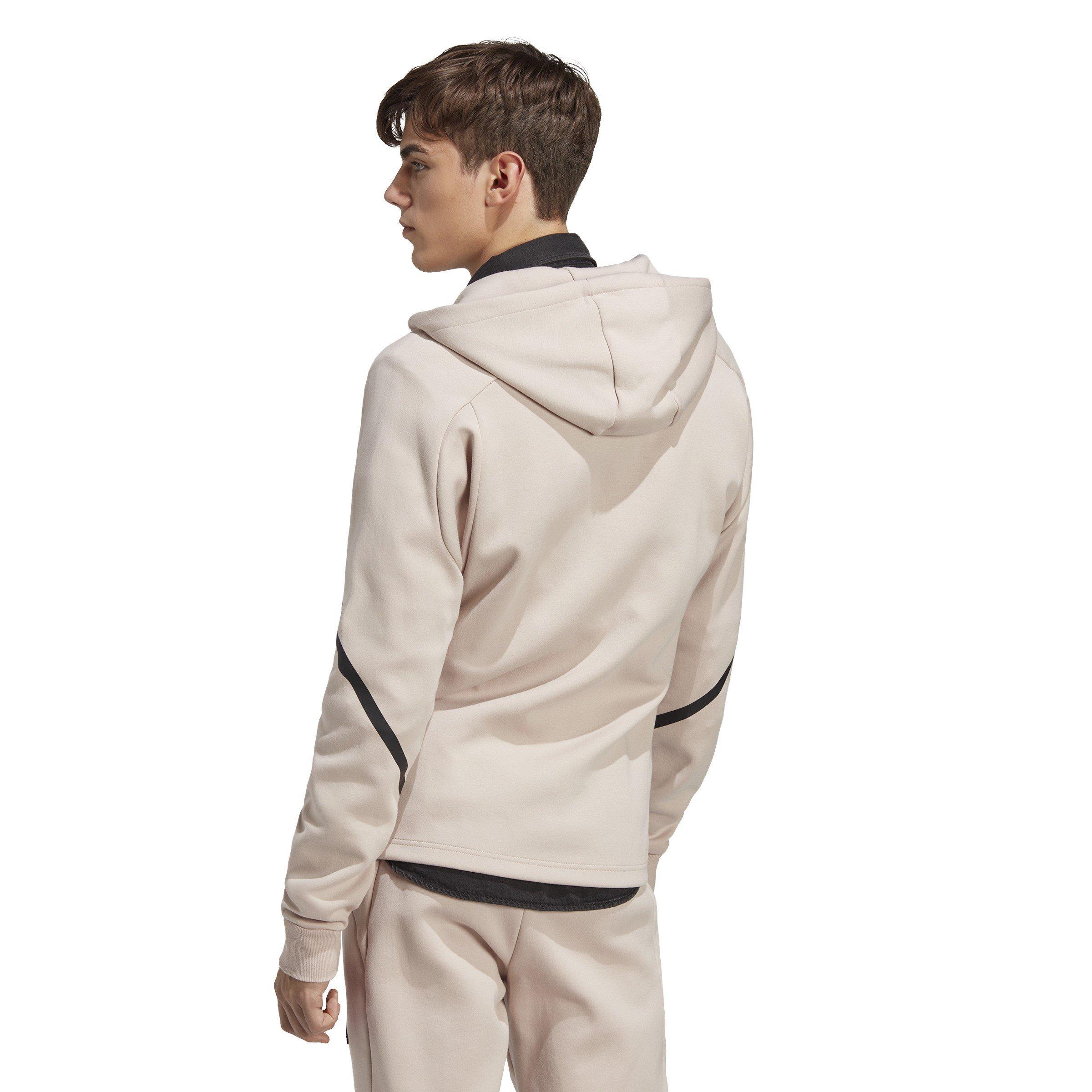 Wonder Taupe - adidas - GameDay Full Zip Hoodie Mens - 3