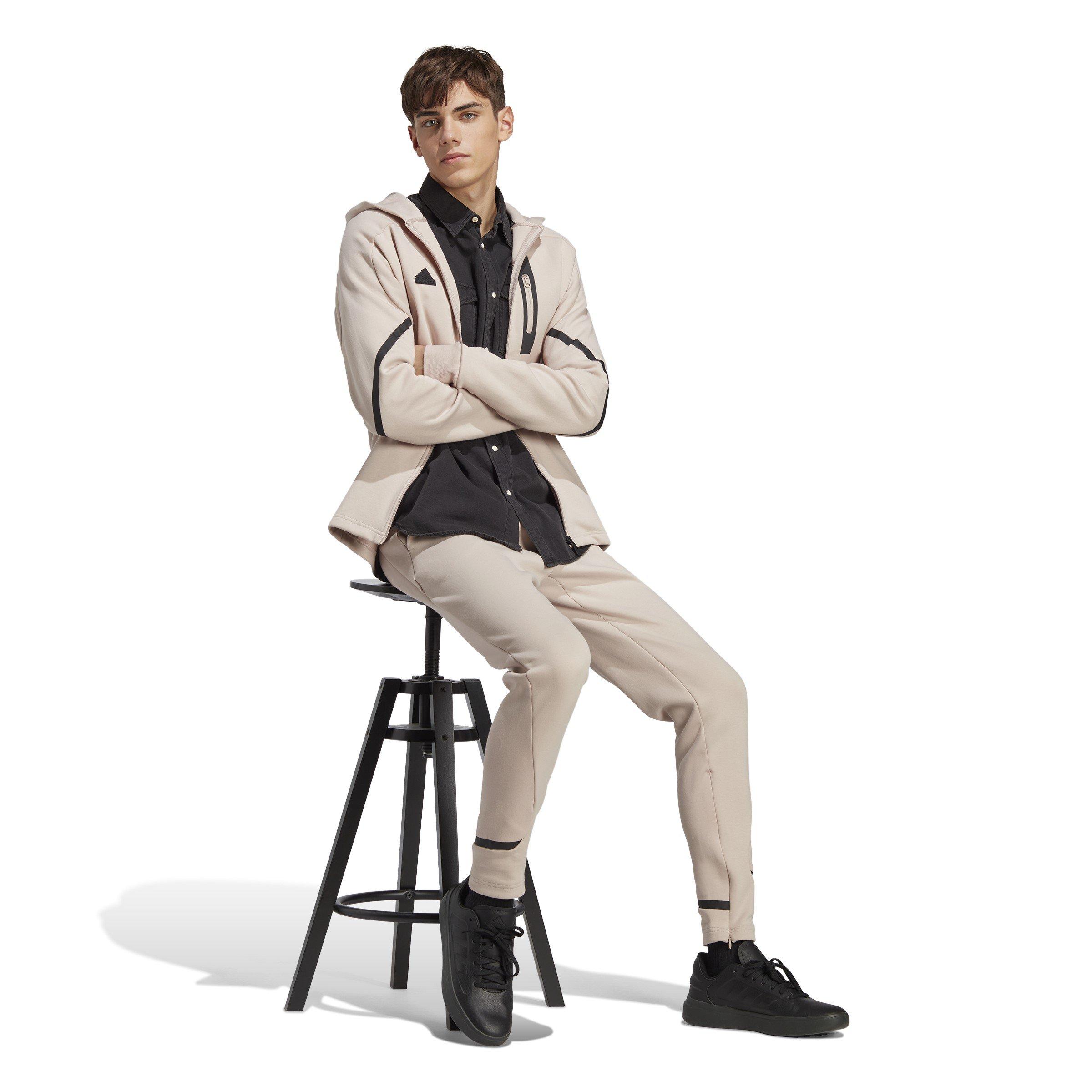 Wonder Taupe - adidas - GameDay Full Zip Hoodie Mens - 4