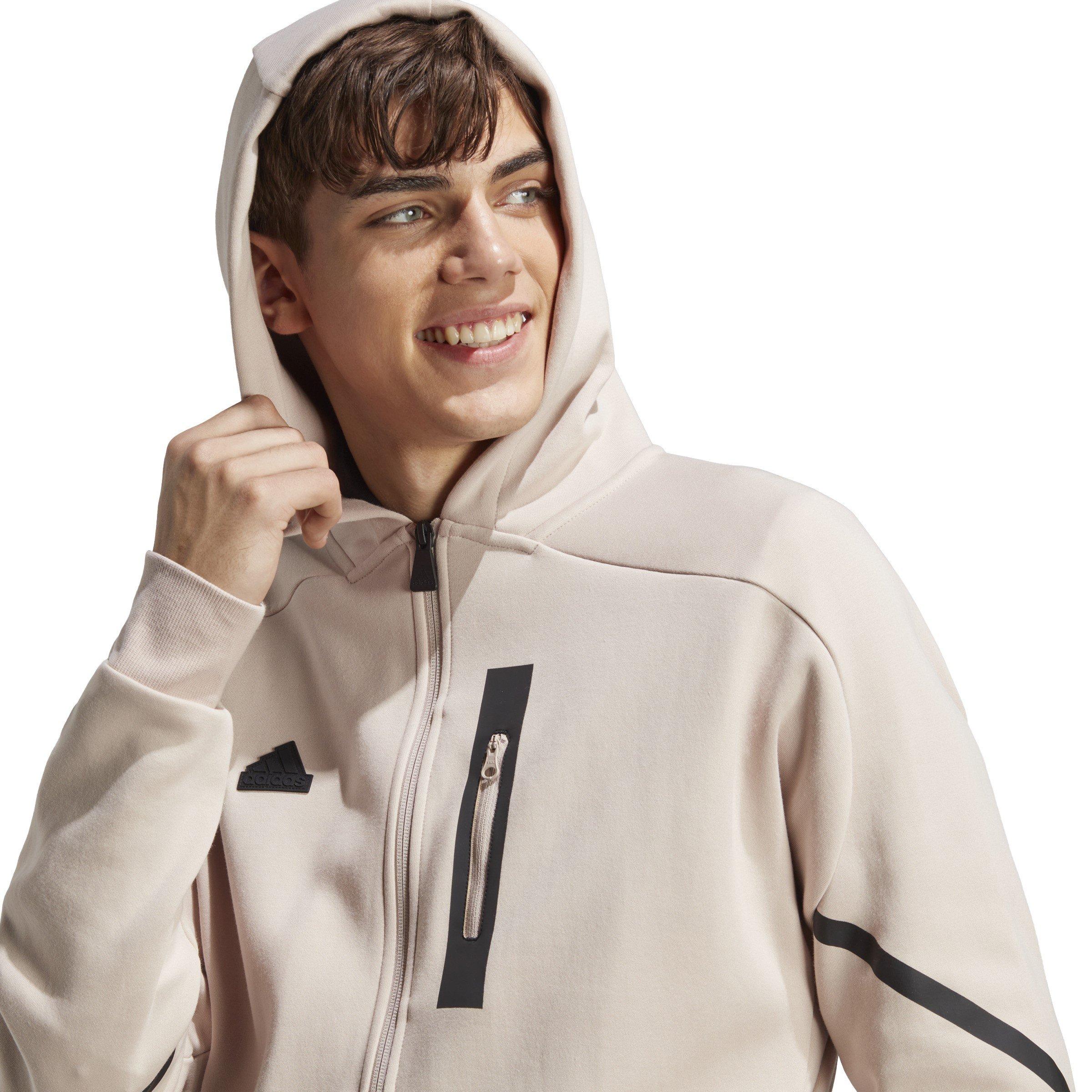 Wonder Taupe - adidas - GameDay Full Zip Hoodie Mens - 5