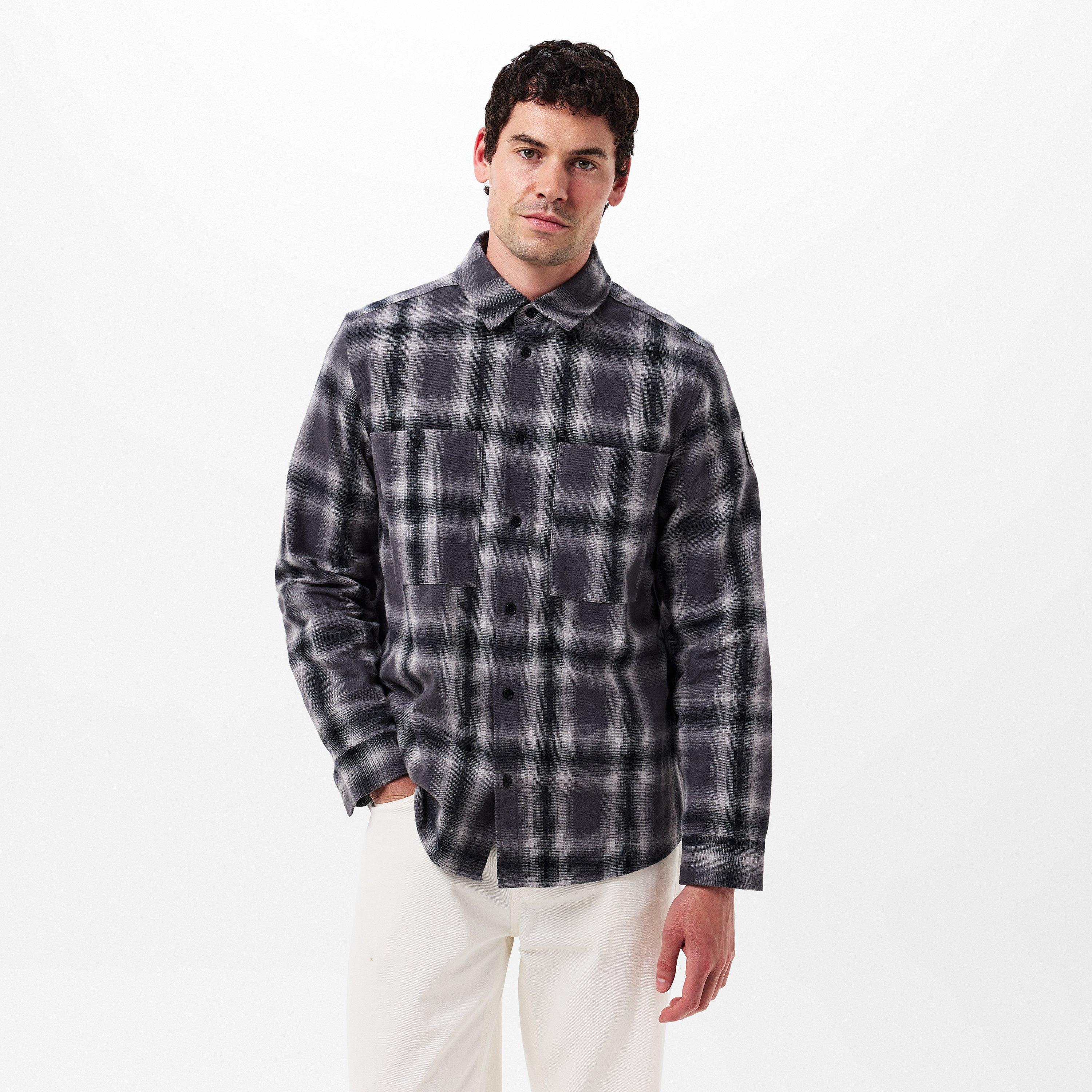 Black - Belstaff - Men's Outpost Long-Sleeve Patterned Shirt - 3