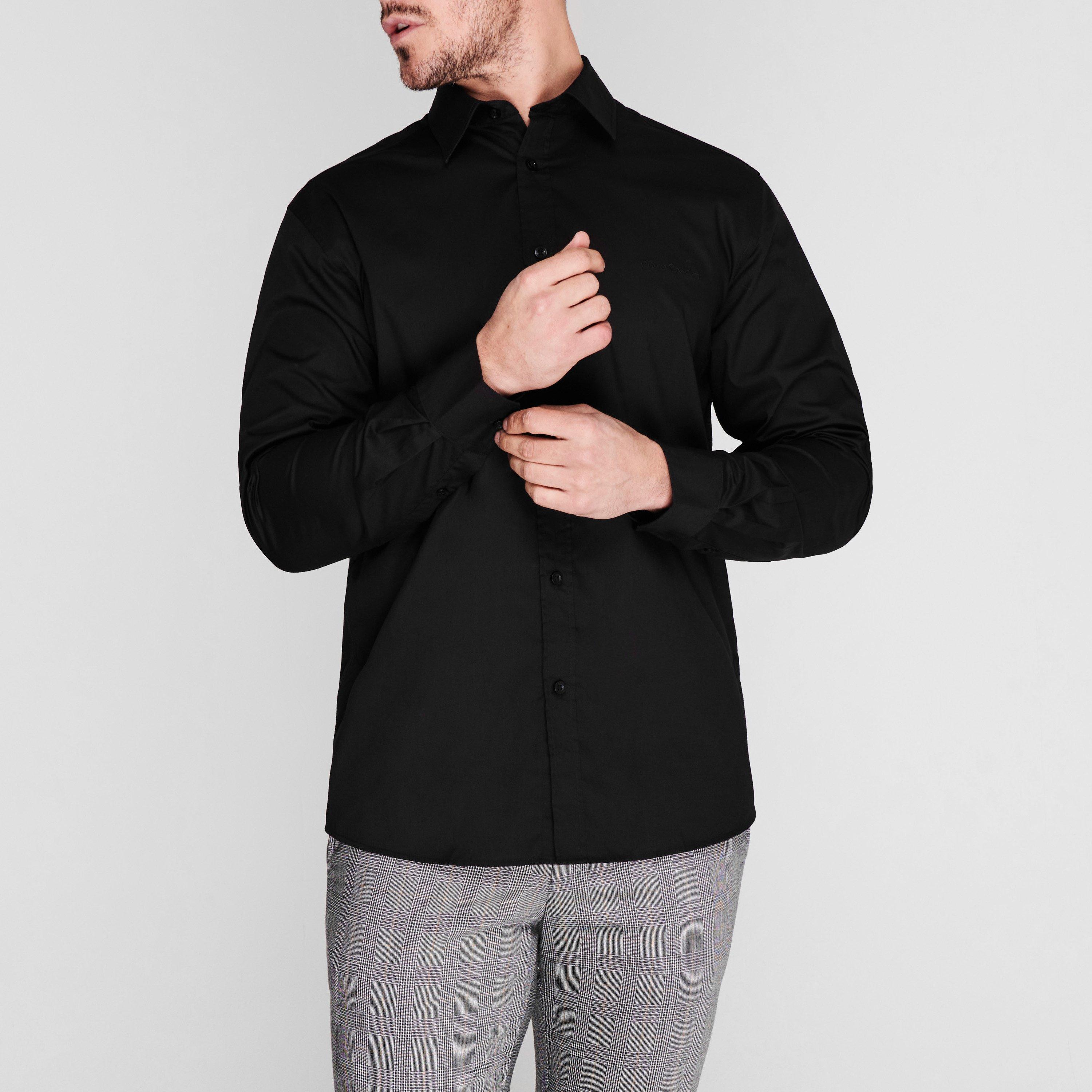 Negro liso - Pierre Cardin - Long Sleeve Shirt Mens - 2