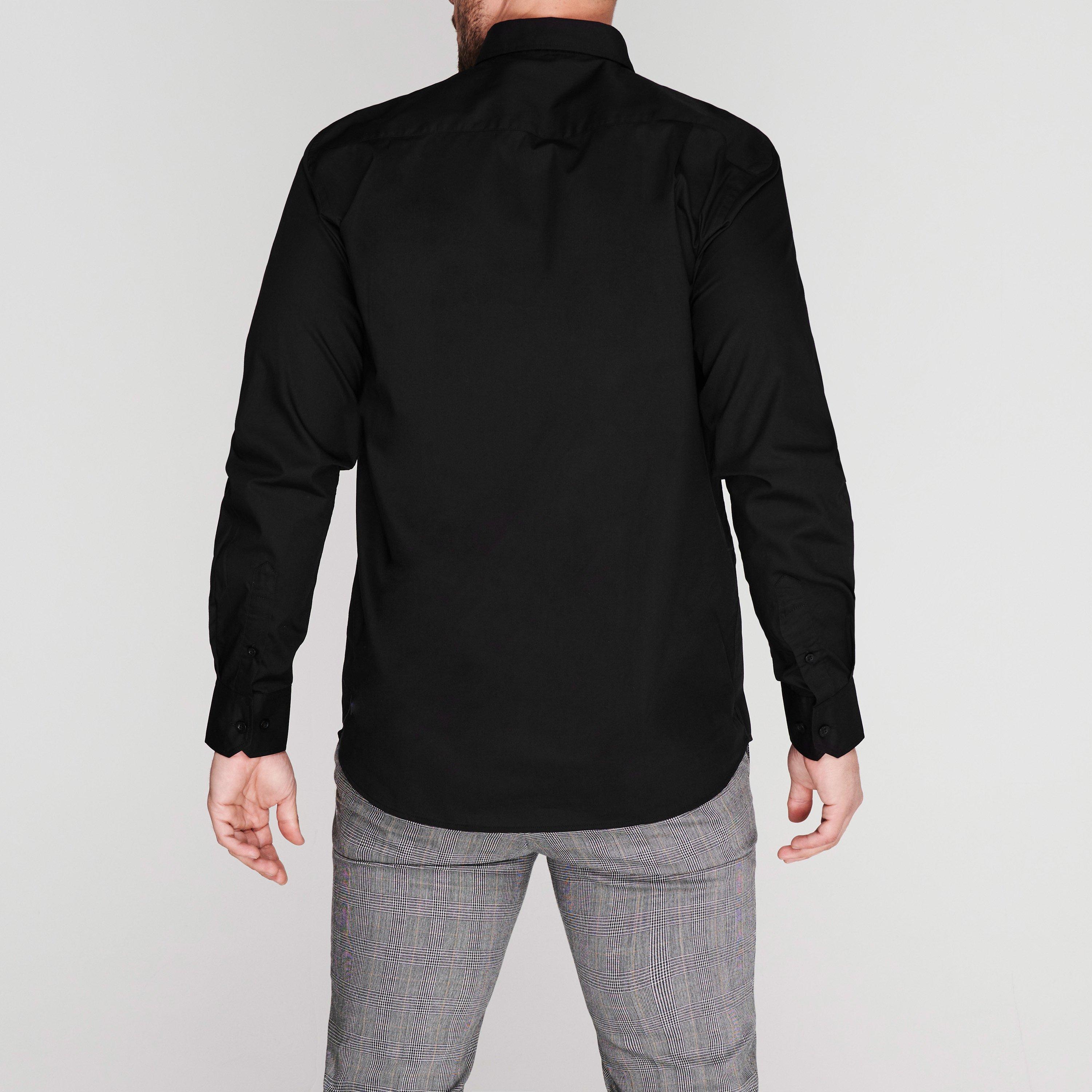 Negro liso - Pierre Cardin - Long Sleeve Shirt Mens - 3