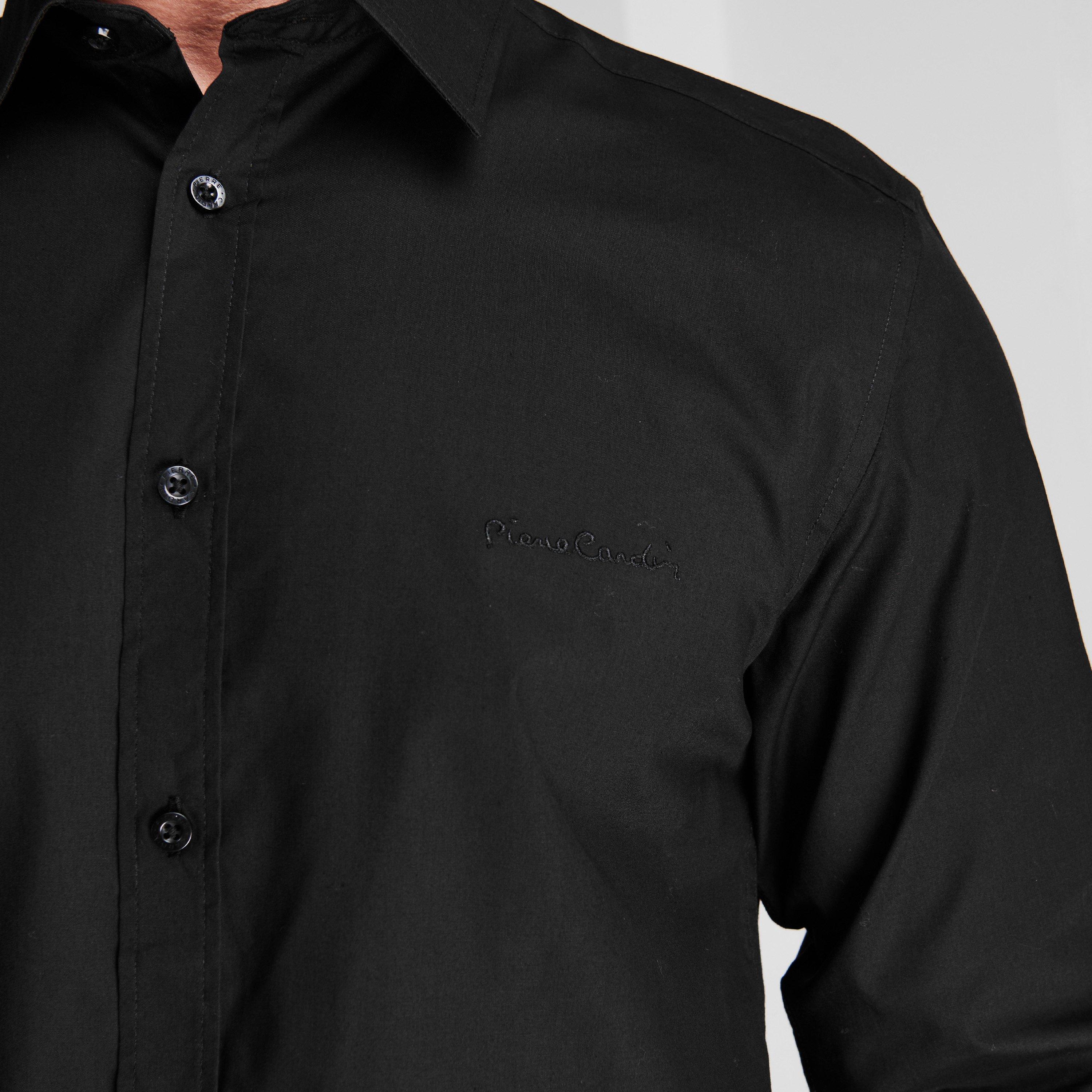 Negro liso - Pierre Cardin - Long Sleeve Shirt Mens - 4