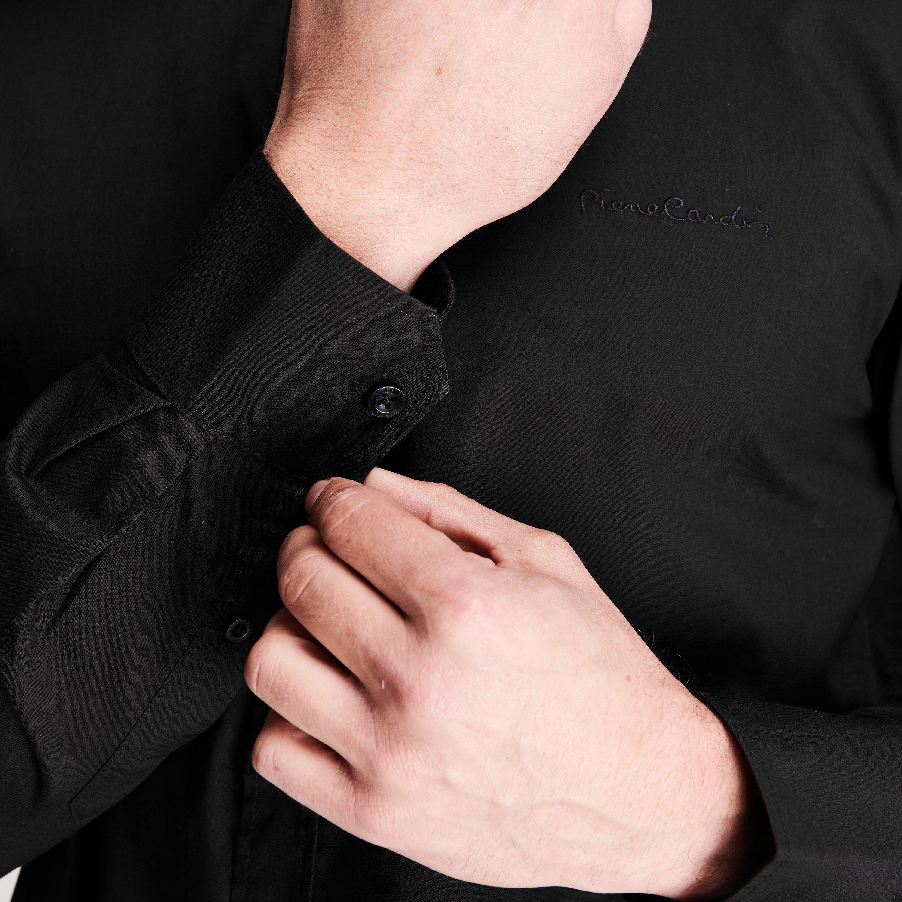 Negro liso - Pierre Cardin - Long Sleeve Shirt Mens - 5