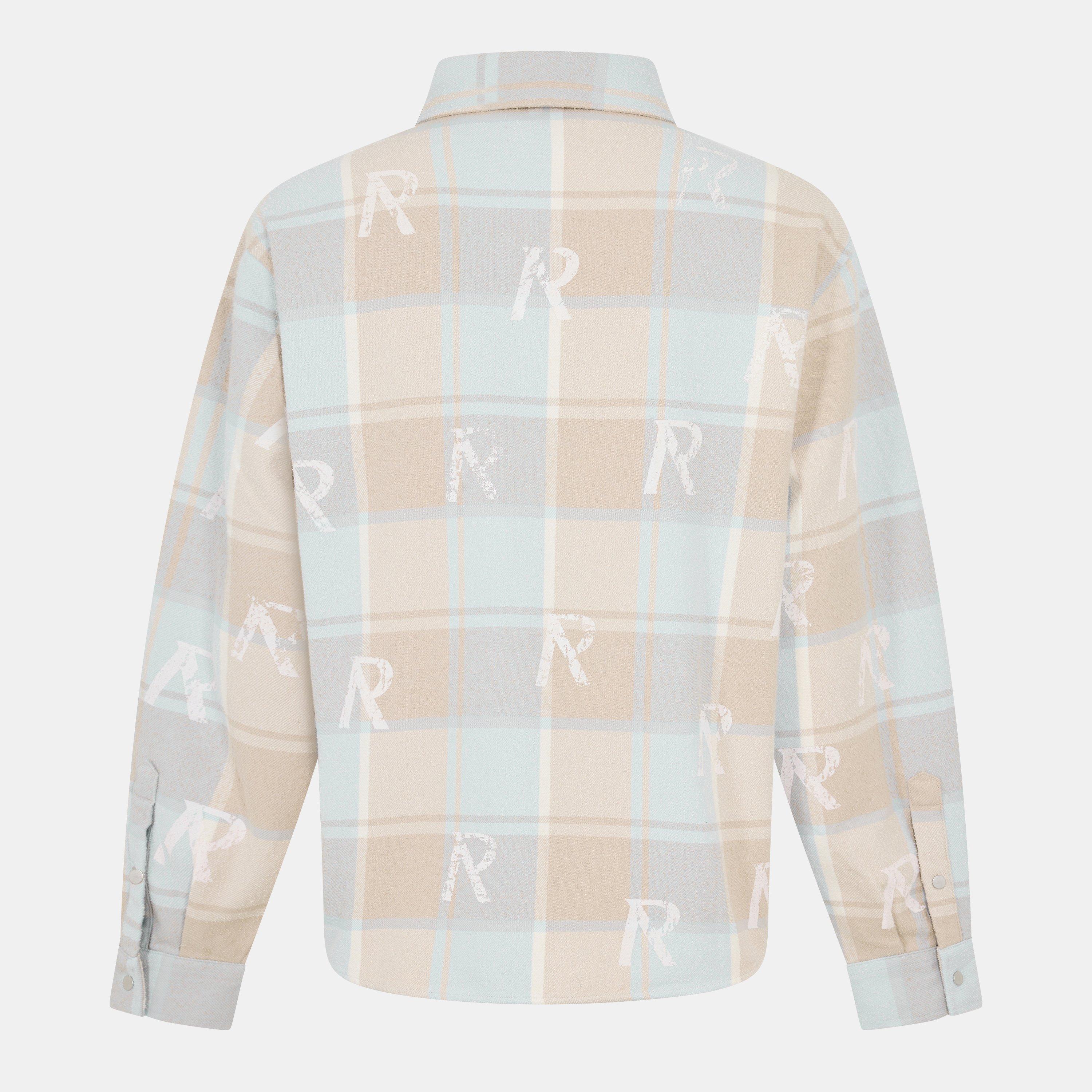 Beige/White - Represent - Men's Patterned Long Sleeve Shirt - 2