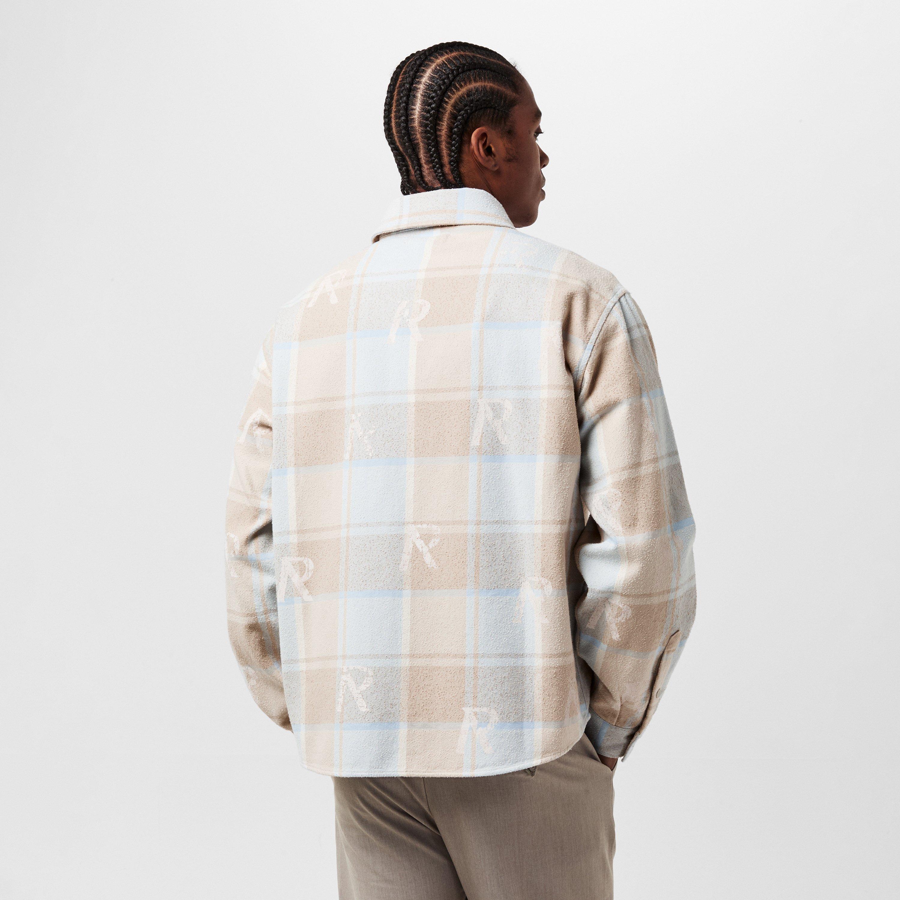 Beige/White - Represent - Men's Patterned Long Sleeve Shirt - 4