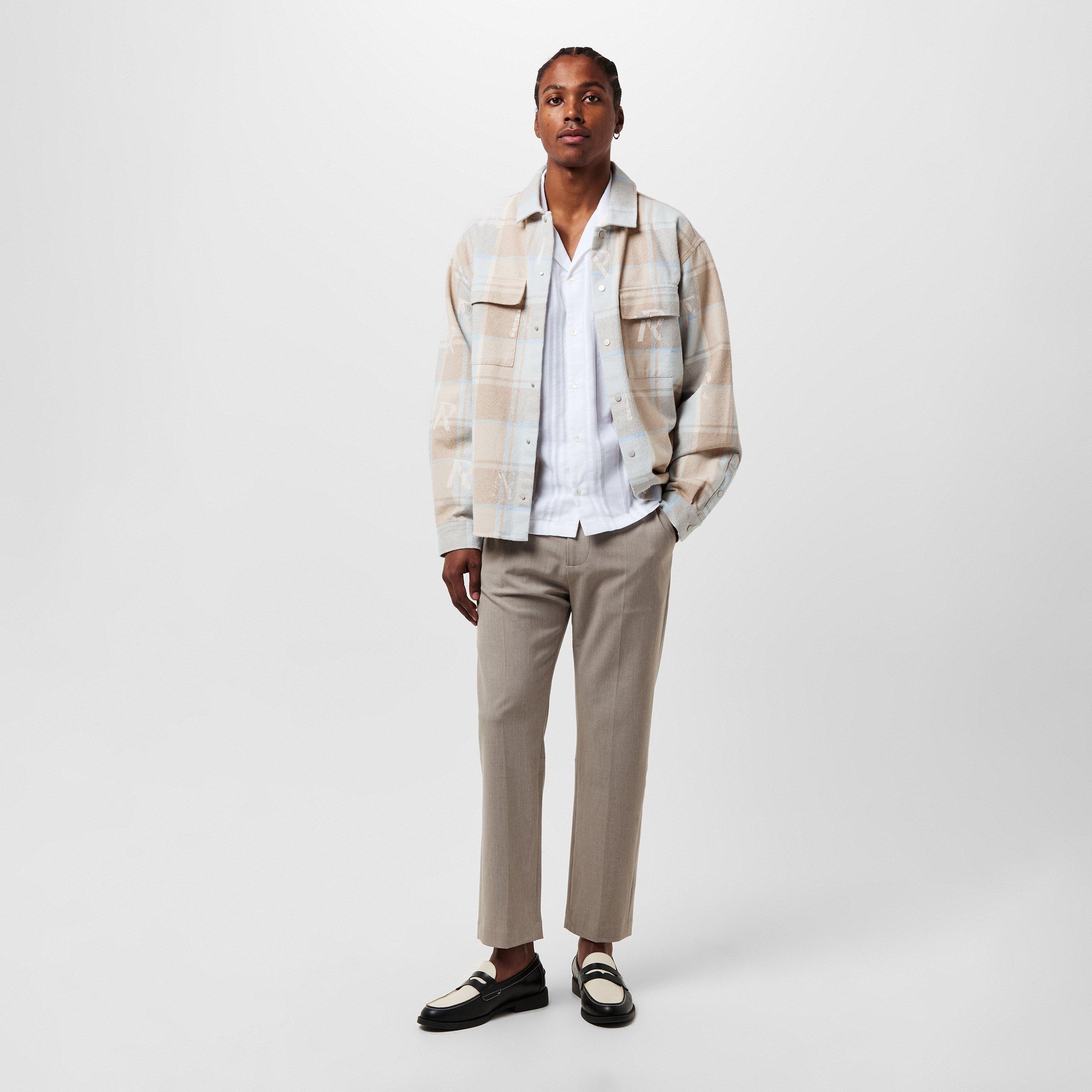Beige/White - Represent - Men's Patterned Long Sleeve Shirt - 6