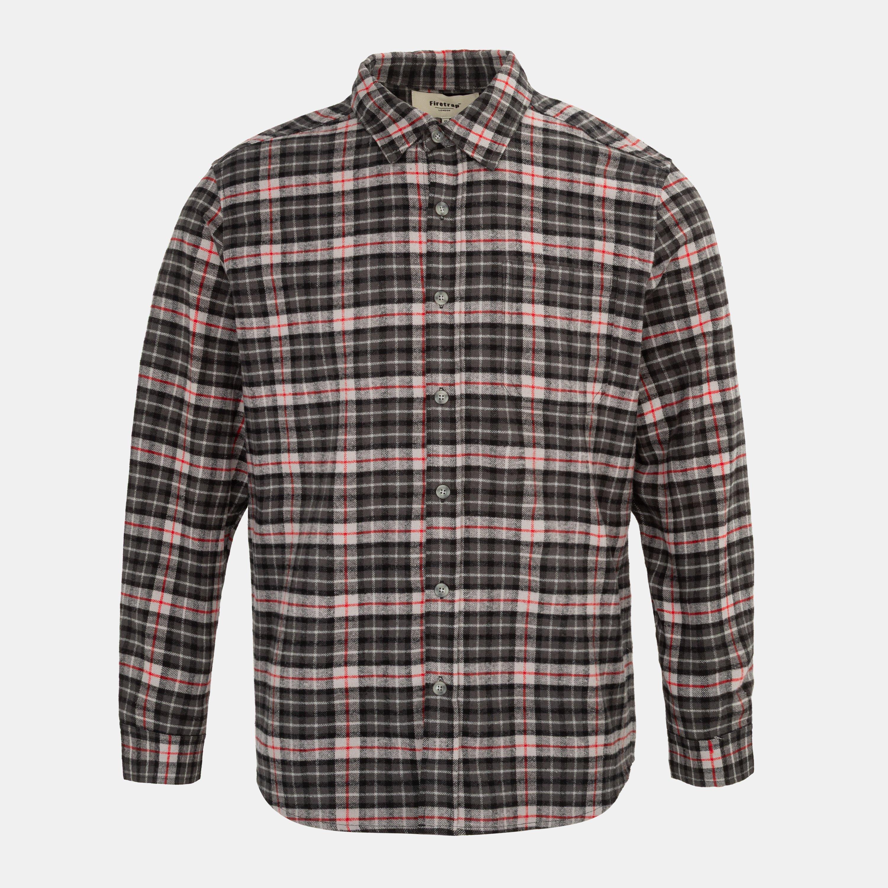 Firetrap Men's Pattern Shirt - Black/Grey - M