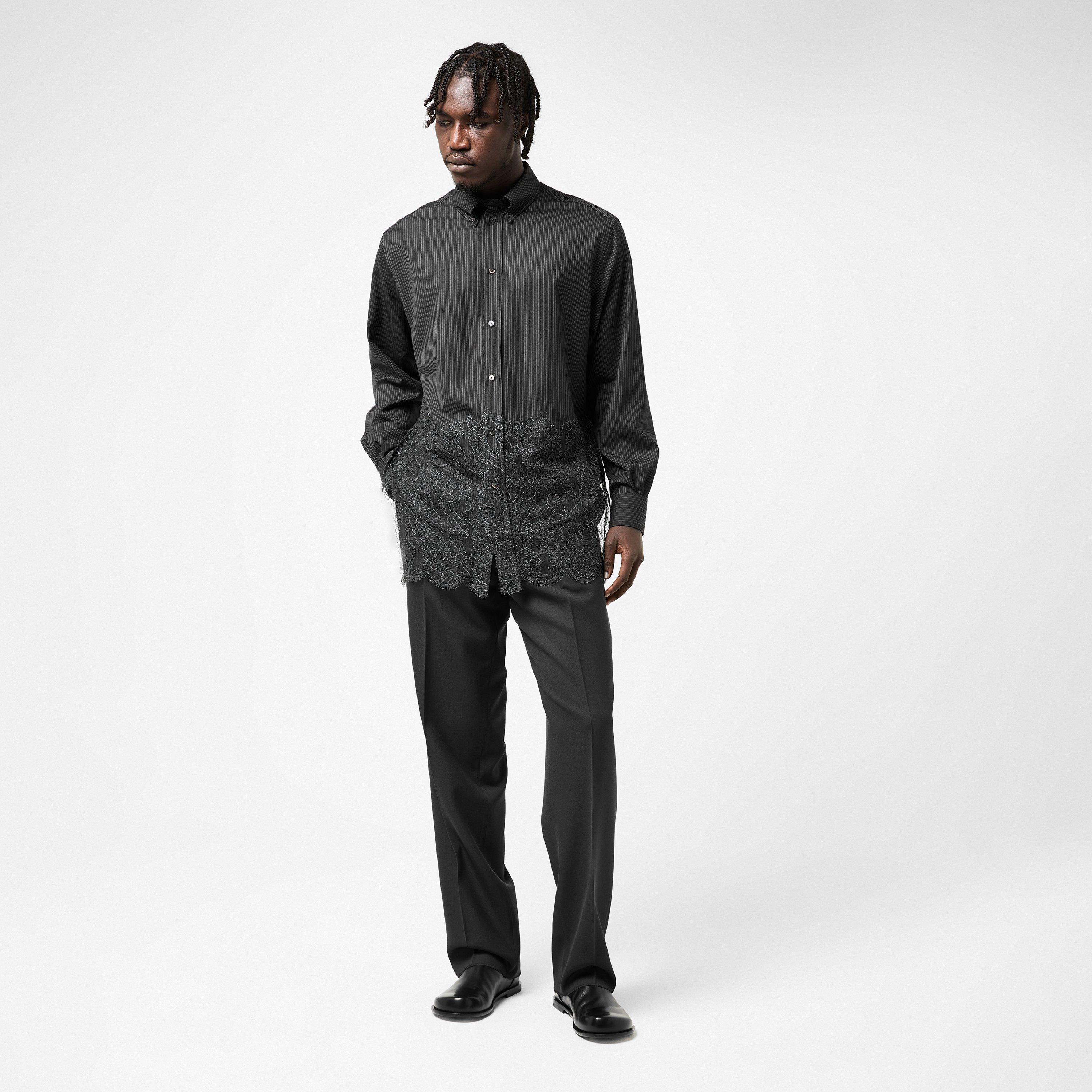 Black - Fendi - Men's Long-Sleeve Plain Shirt - 6