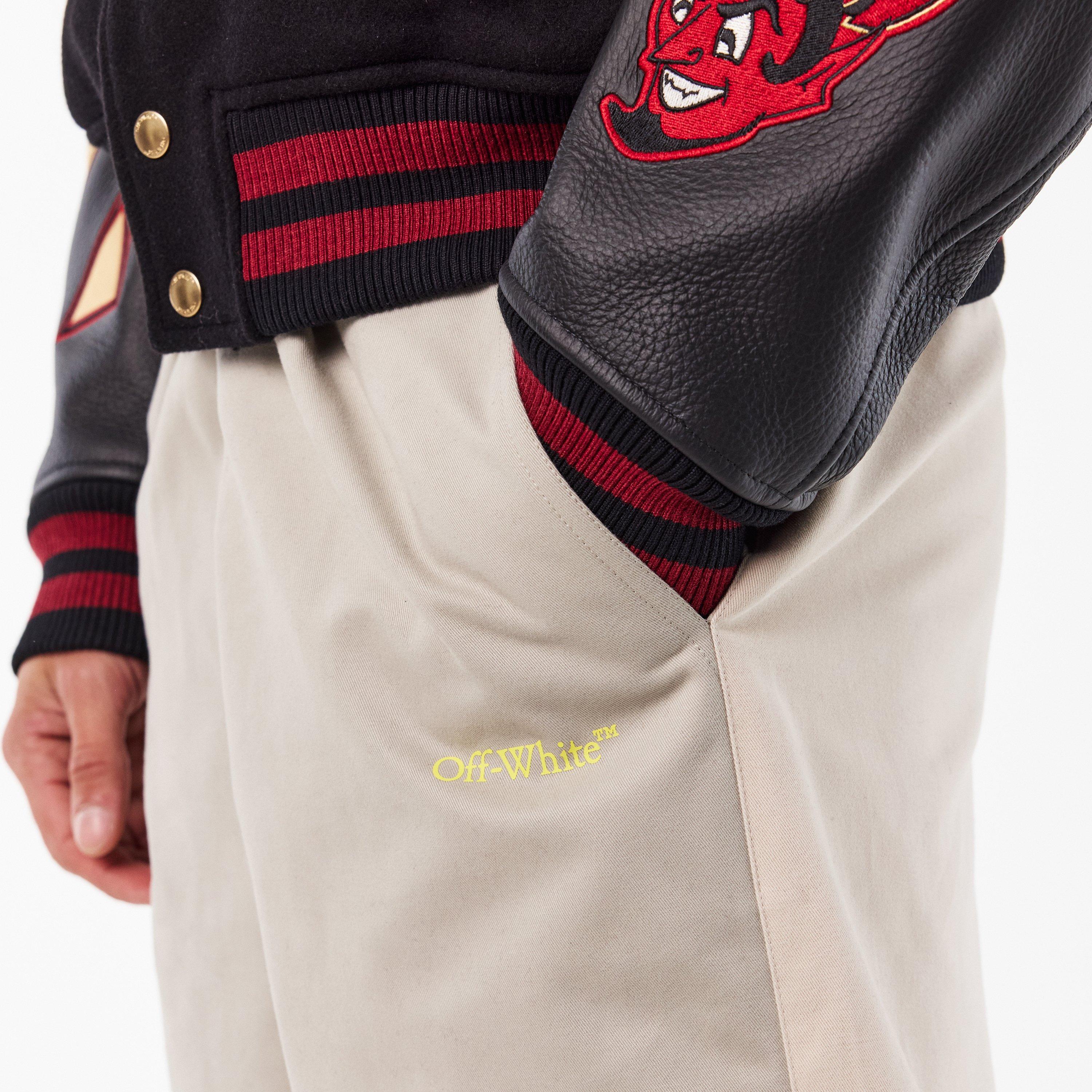 Beige/Grey - Off White - Men's Tailored Shorts - 5