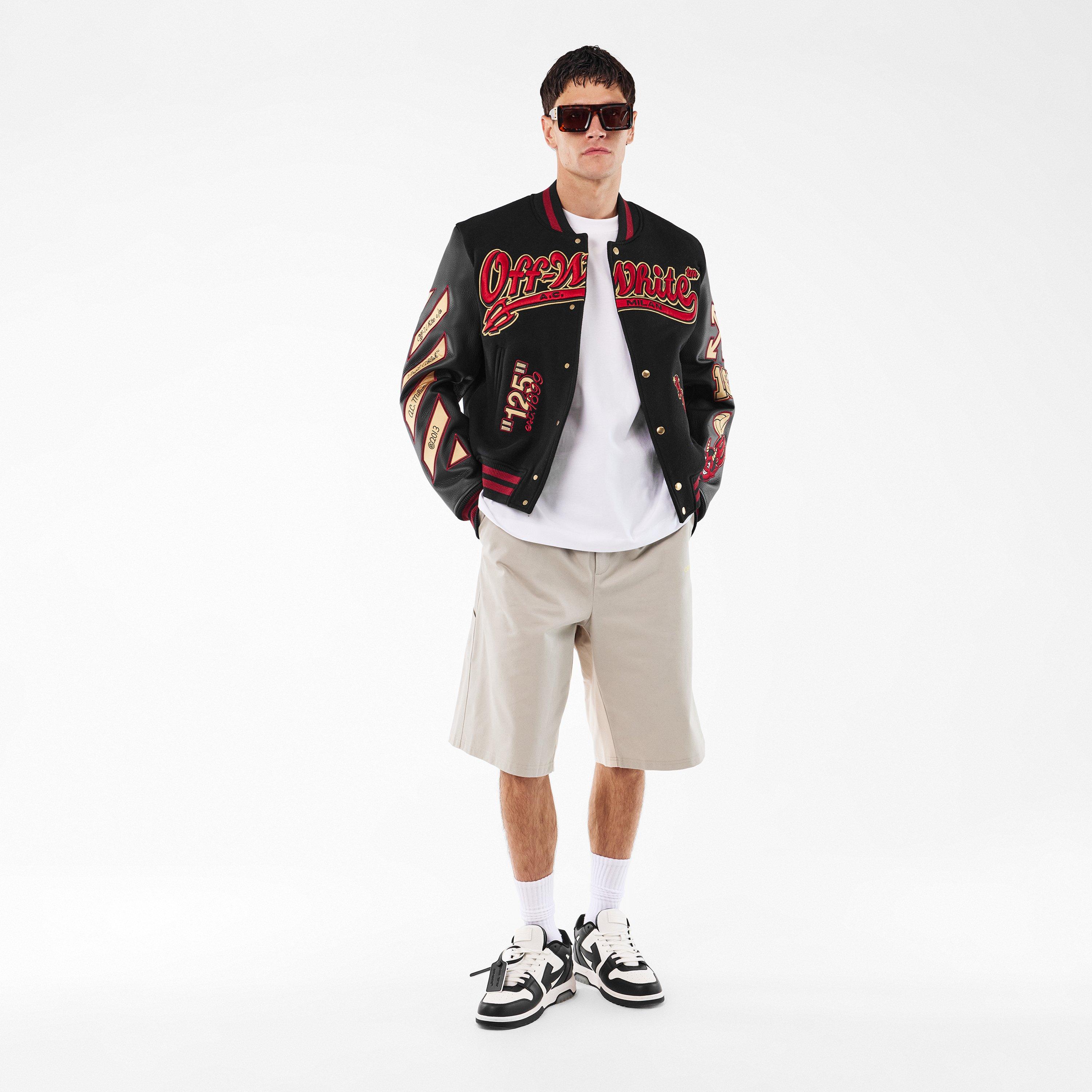 Beige/Grey - Off White - Men's Tailored Shorts - 6