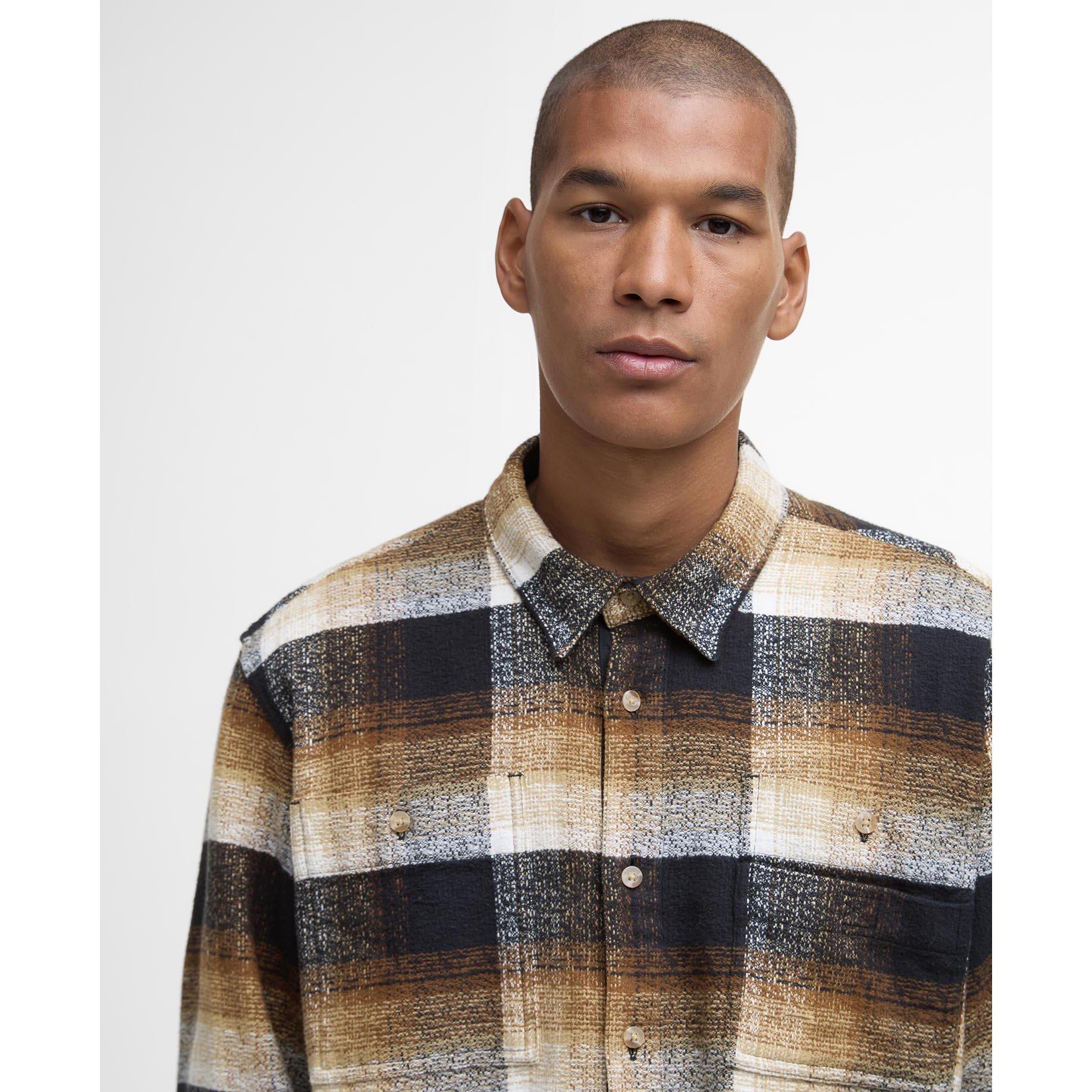 Black BK31 - Barbour - Men's B.Li Woodfort Long Sleeve Patterned Shirt - 3